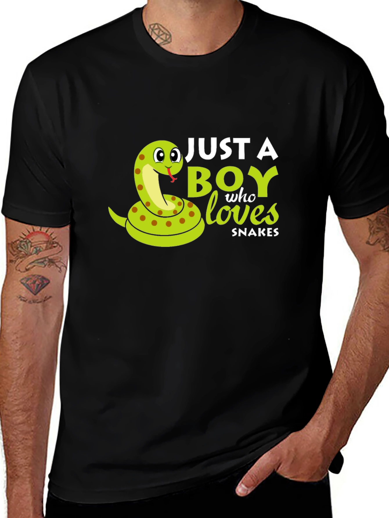Variant 20 of Boy Who Loves Snakes Graphic Tee