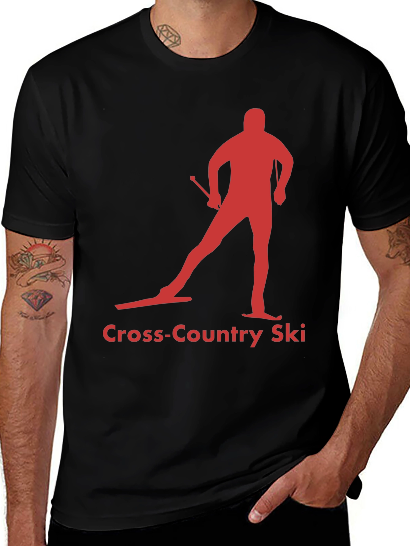 Variant 17 of Cross-Country Ski Silhouette Tee