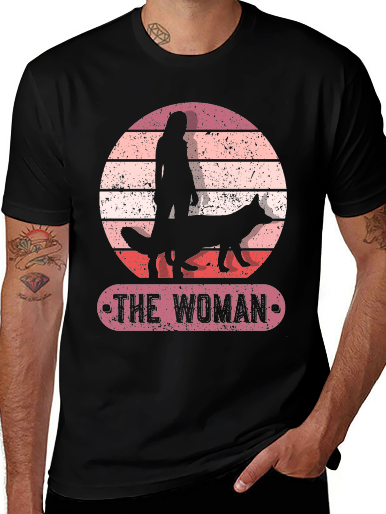 Variant 24 of The Woman and Dog T-Shirt - Vintage Style Tee