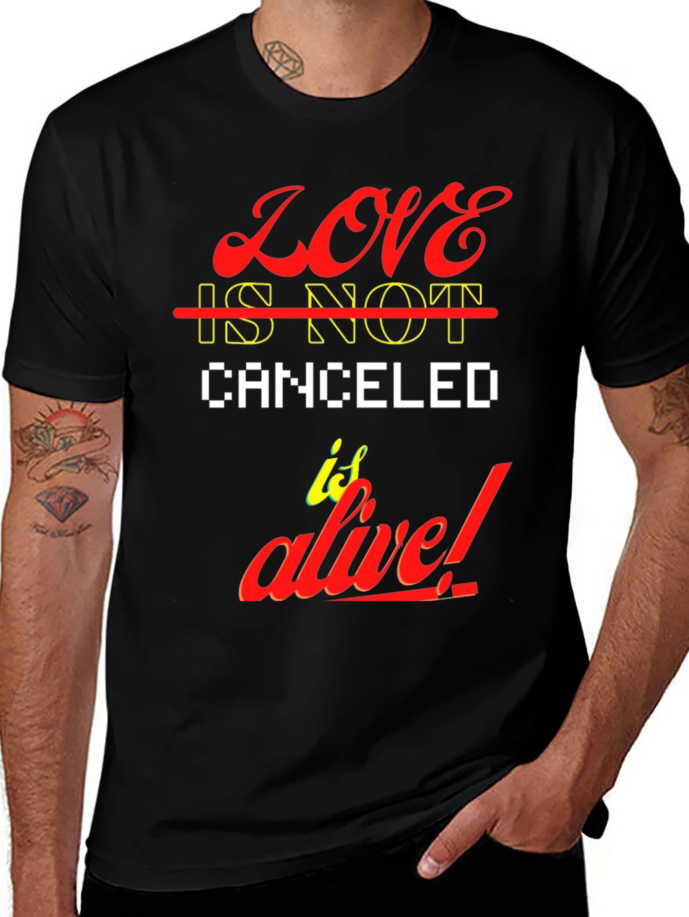 Variant 17 of Love Is Alive T-Shirt - Positive Message Tee