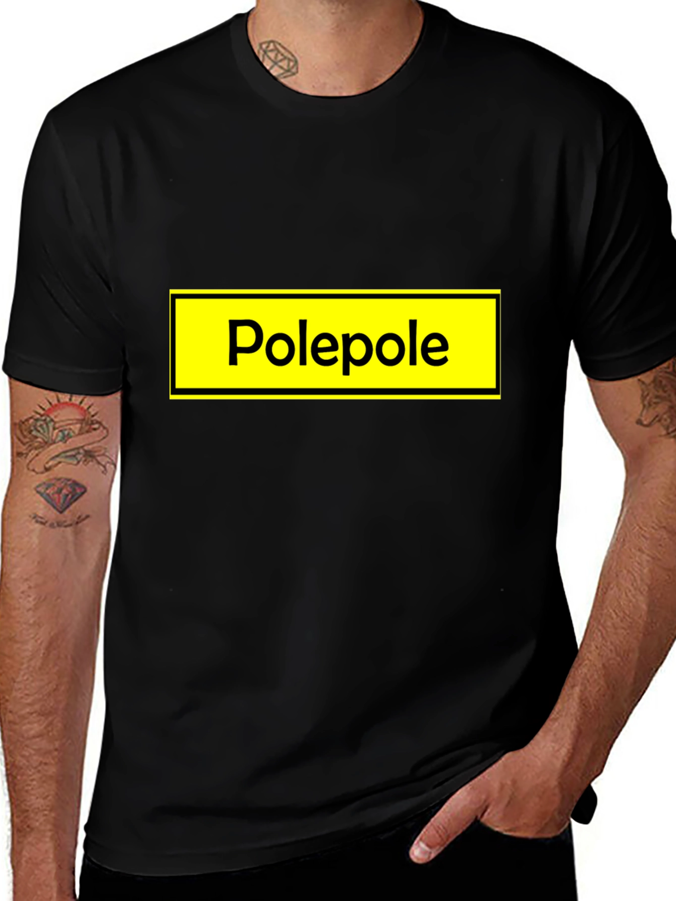 Variant 8 of Polepole Graphic Tee - Black