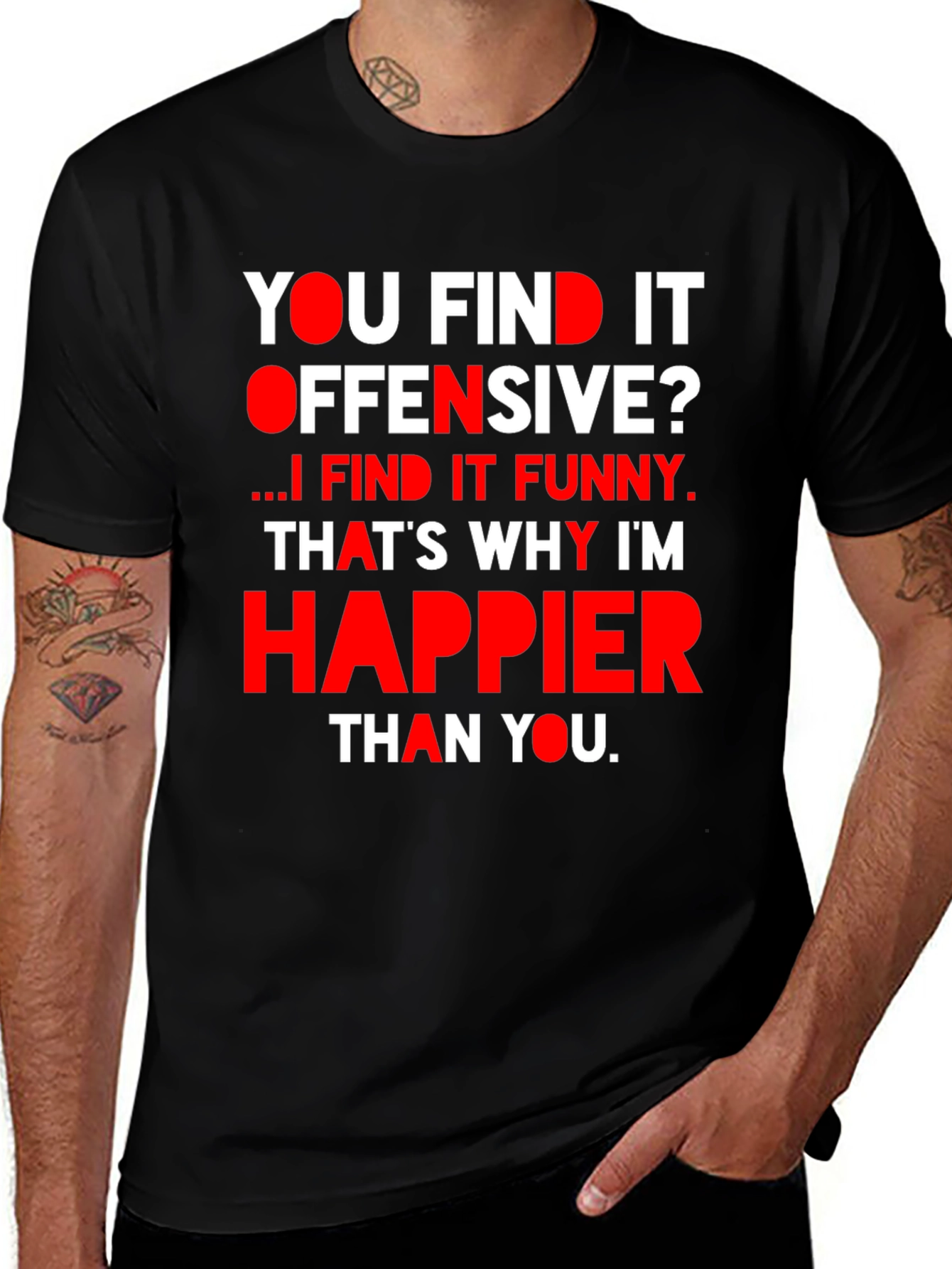 Variant 16 of Offensive Humor T-Shirt: I Find It Funny