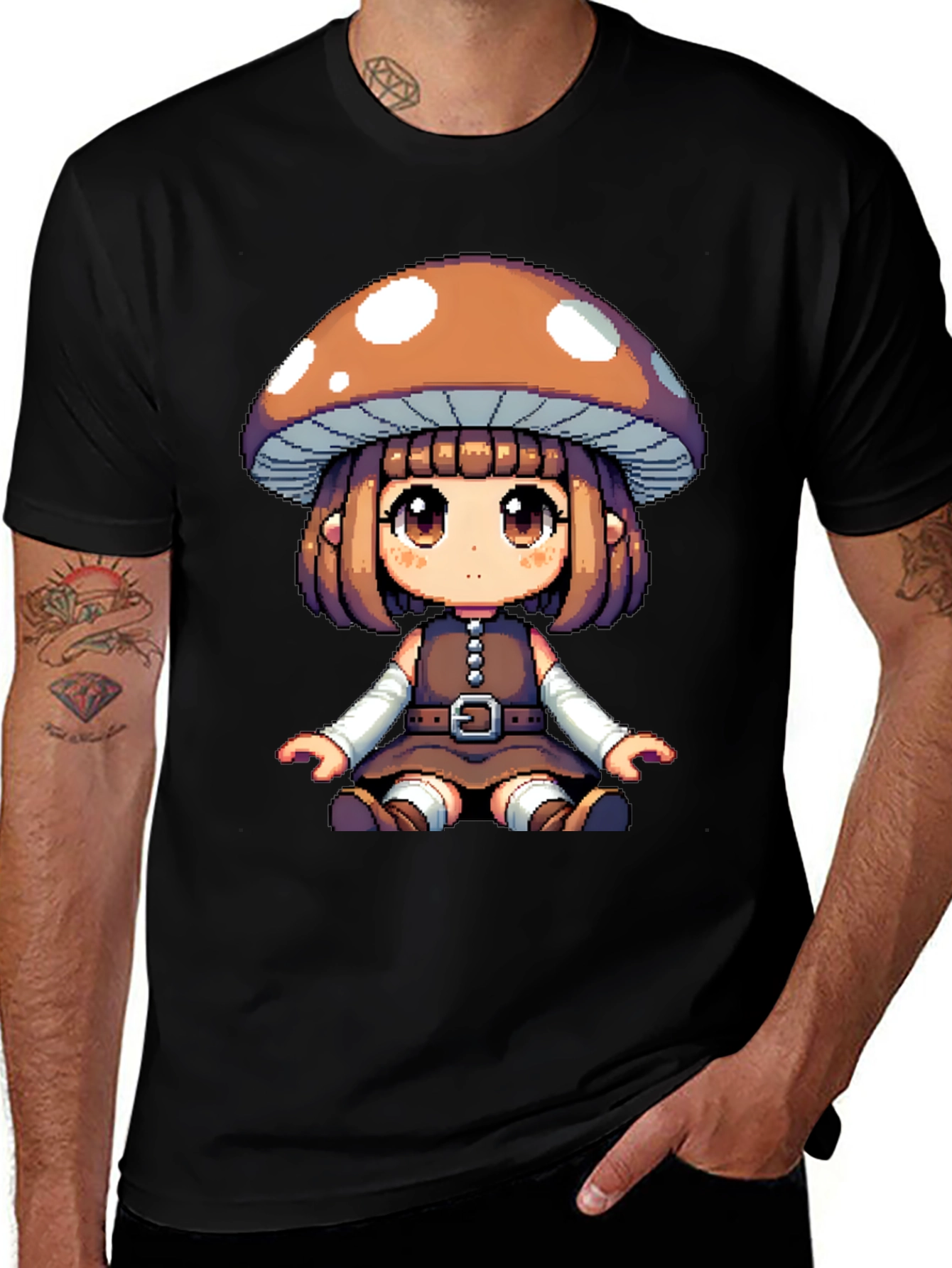 Variant 28 of Mushroom Girl Pixel Art T-Shirt