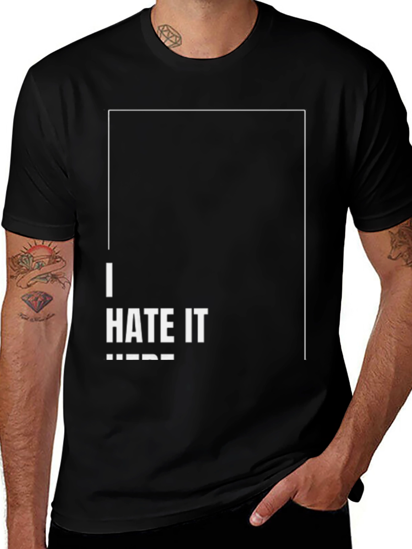 Variant 16 of I Hate It Here Graphic T-Shirt - Black