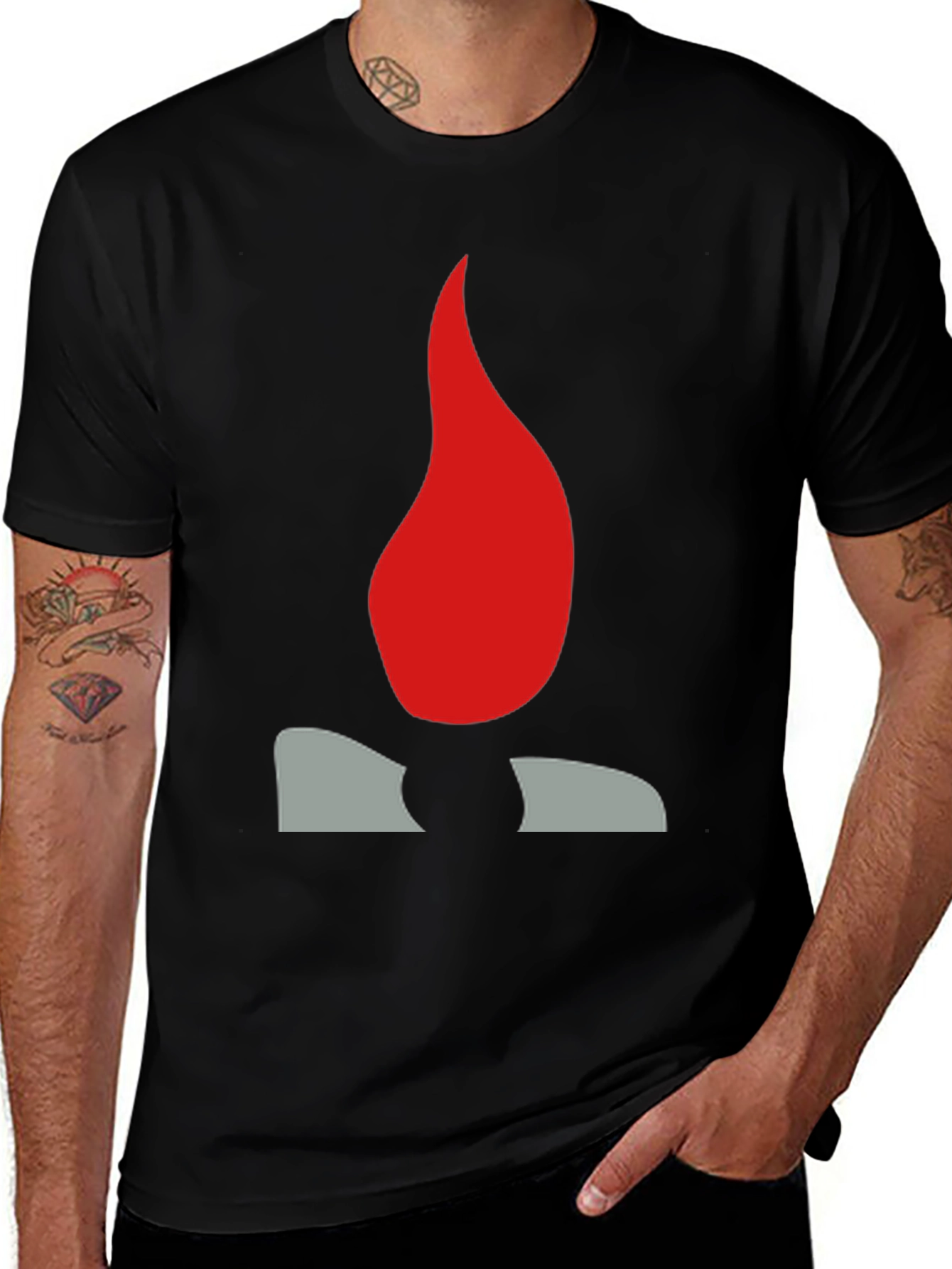 Variant 20 of Abstract Flame Graphic Black T-Shirt