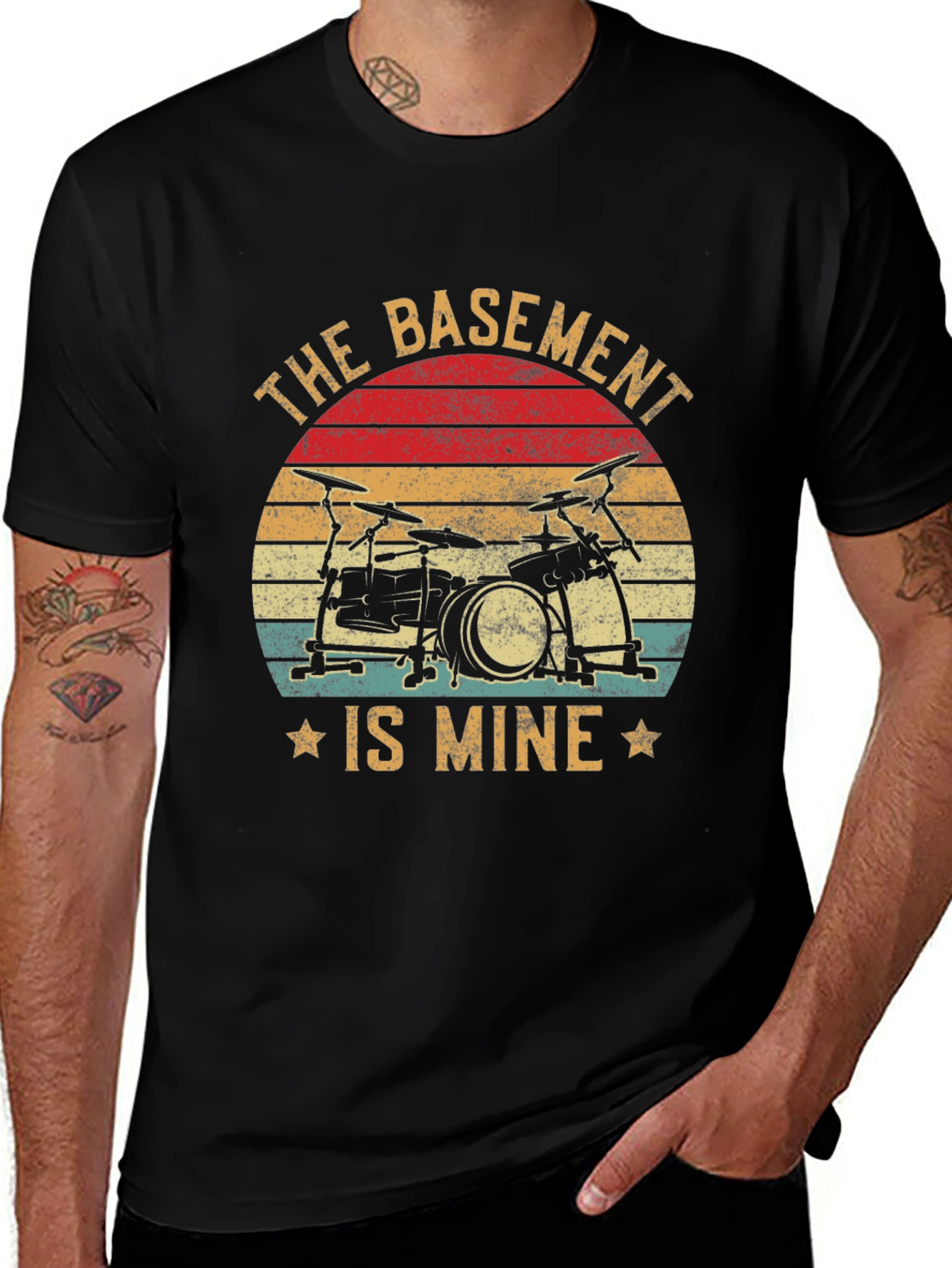 Variant 5 of The Basement is Mine Drummer T-Shirt