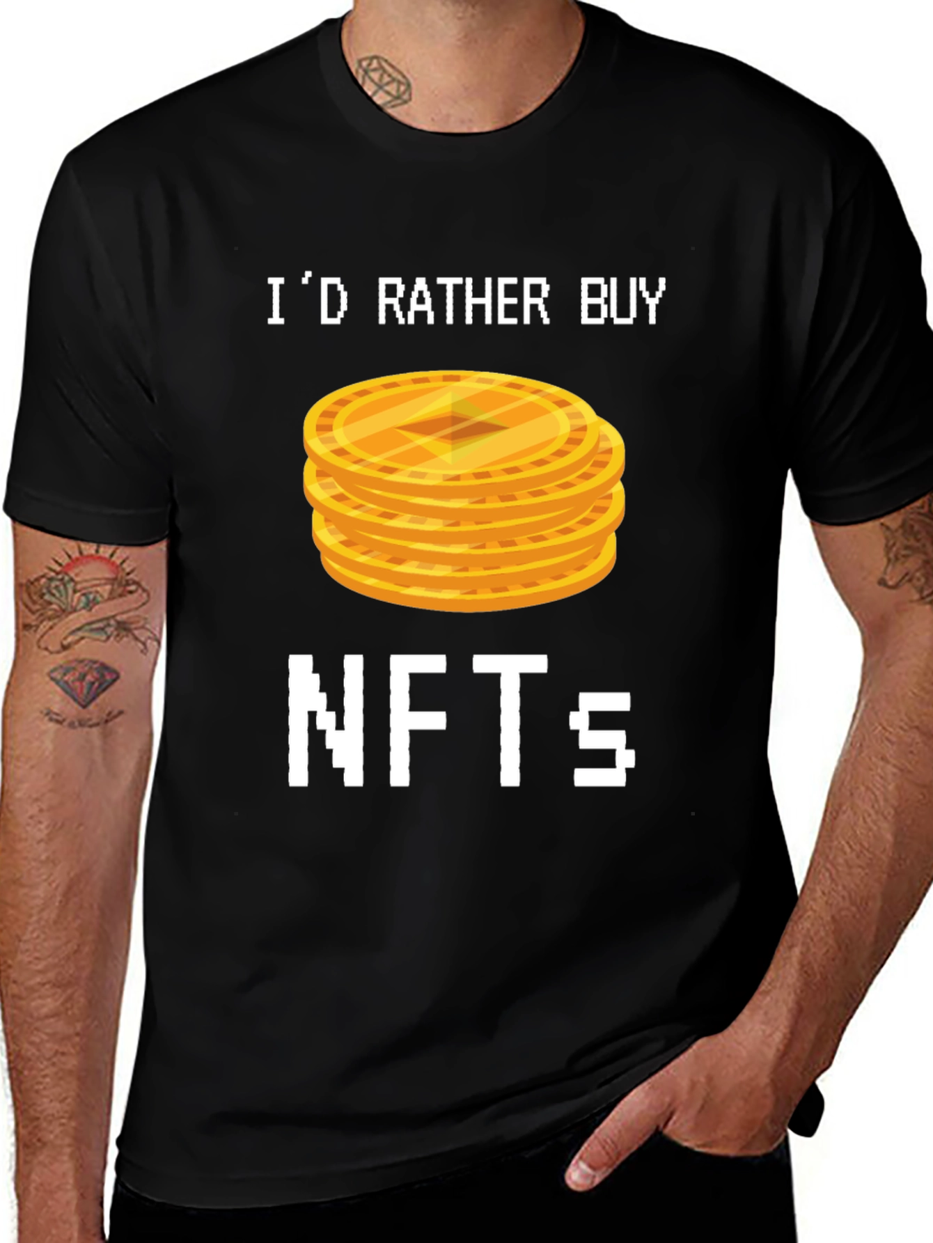 Variant 18 of I'd Rather Buy NFTs Graphic Tee