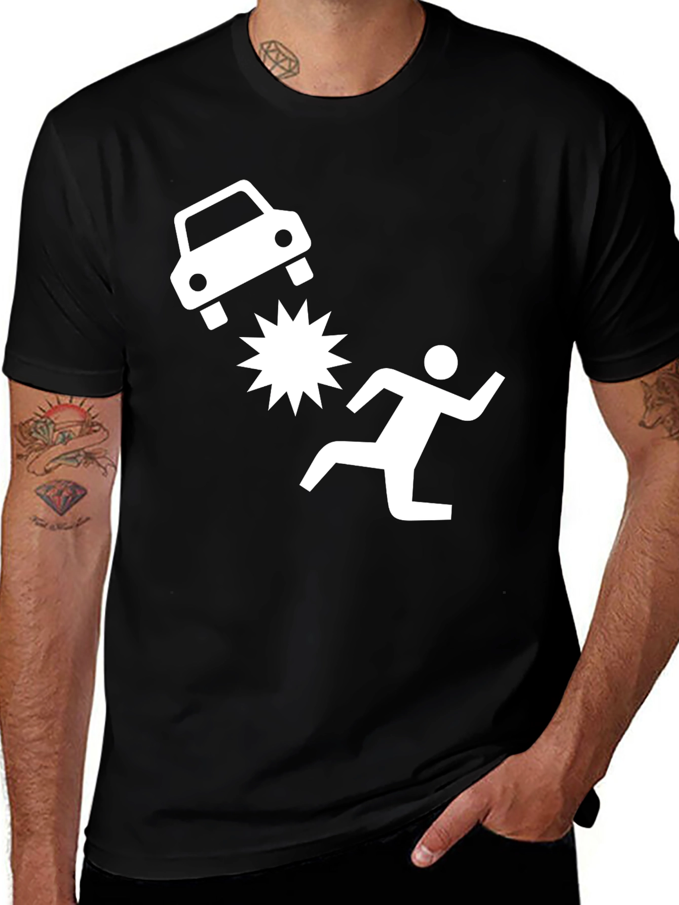 Variant 17 of Funny Car Crash T-Shirt Humor Run