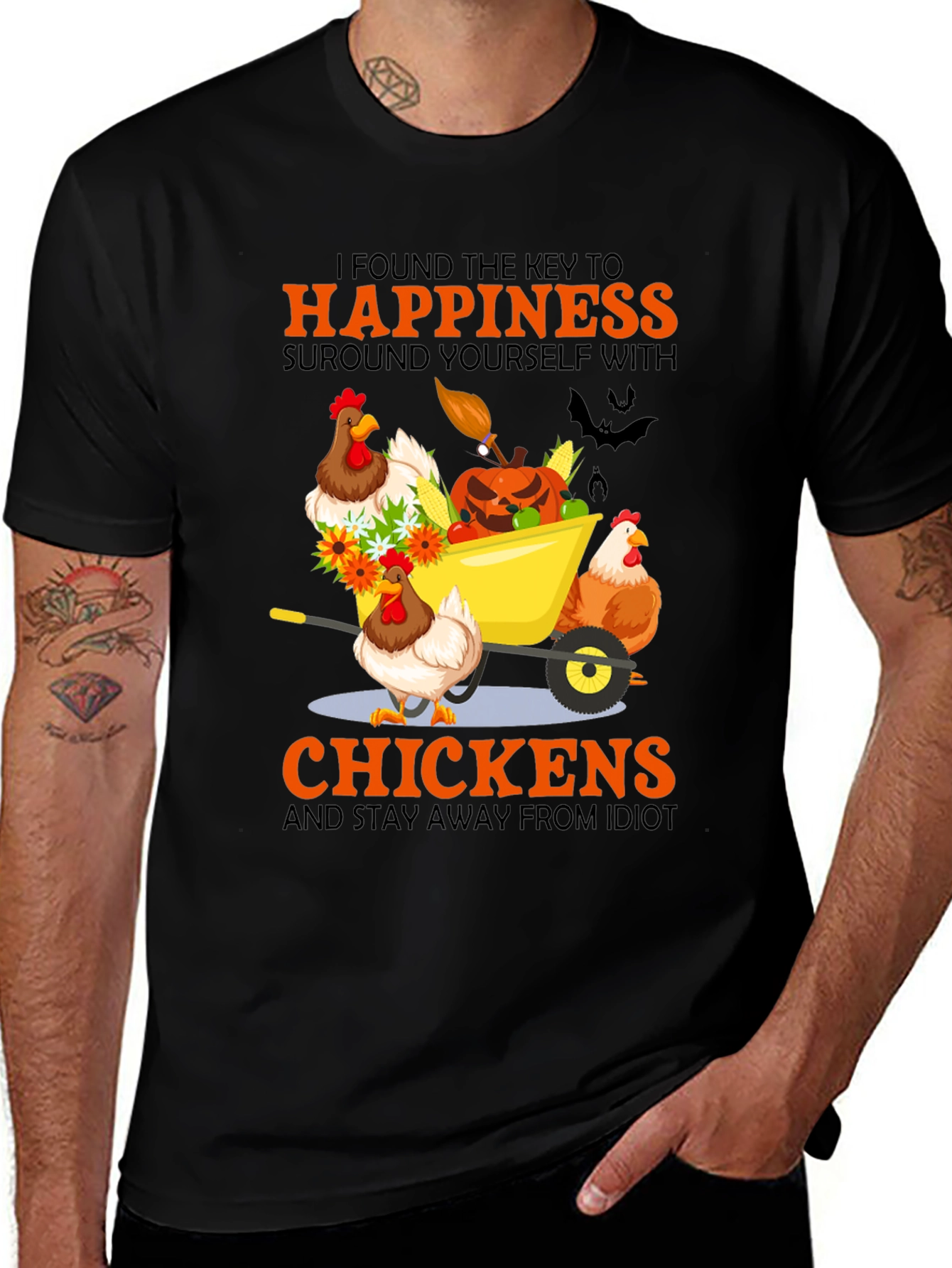 Variant 6 of Happiness Chickens Graphic T-Shirt