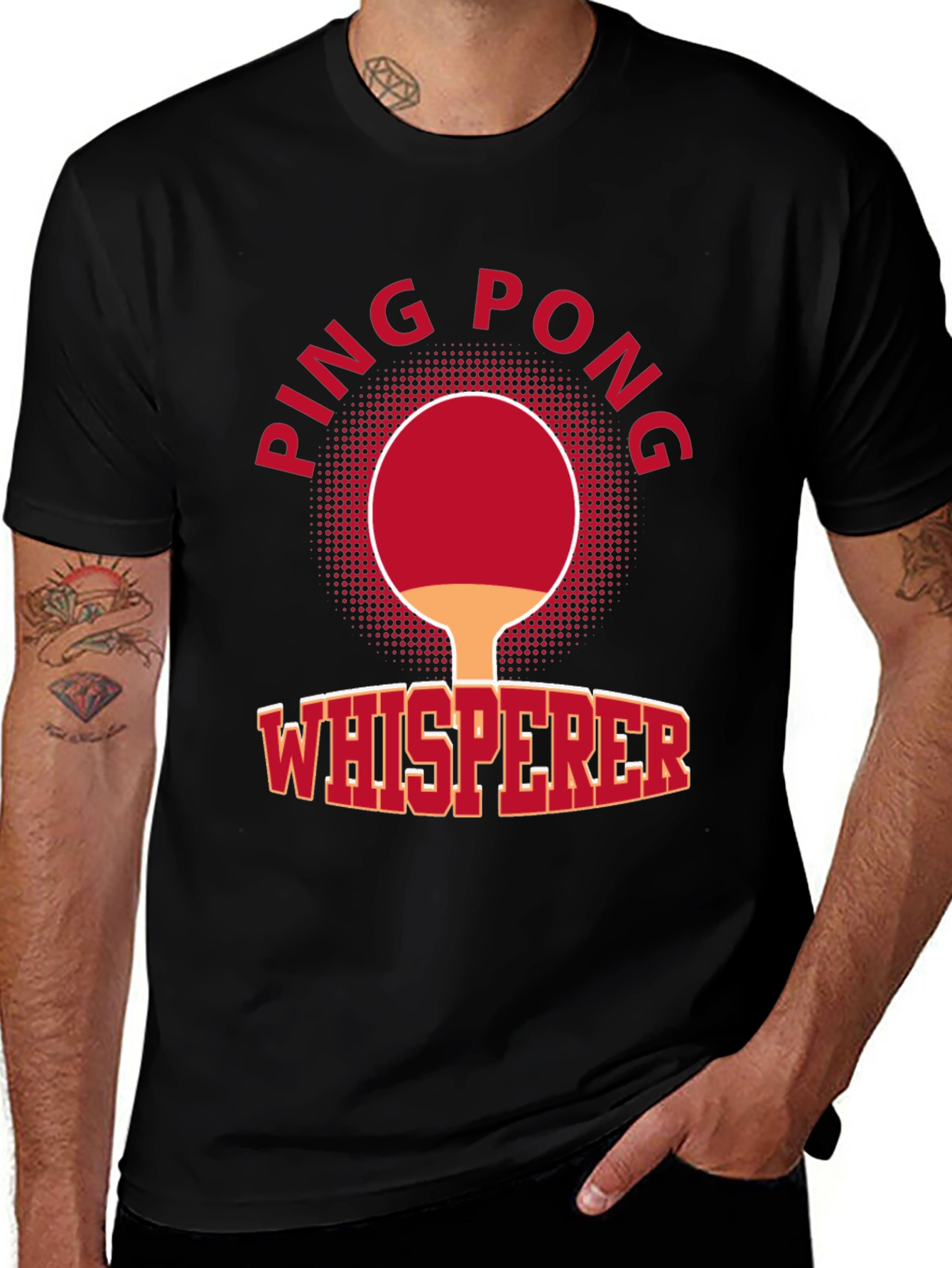 Variant 17 of Ping Pong Whisperer Graphic Tee - Table Tennis Fan Shirt