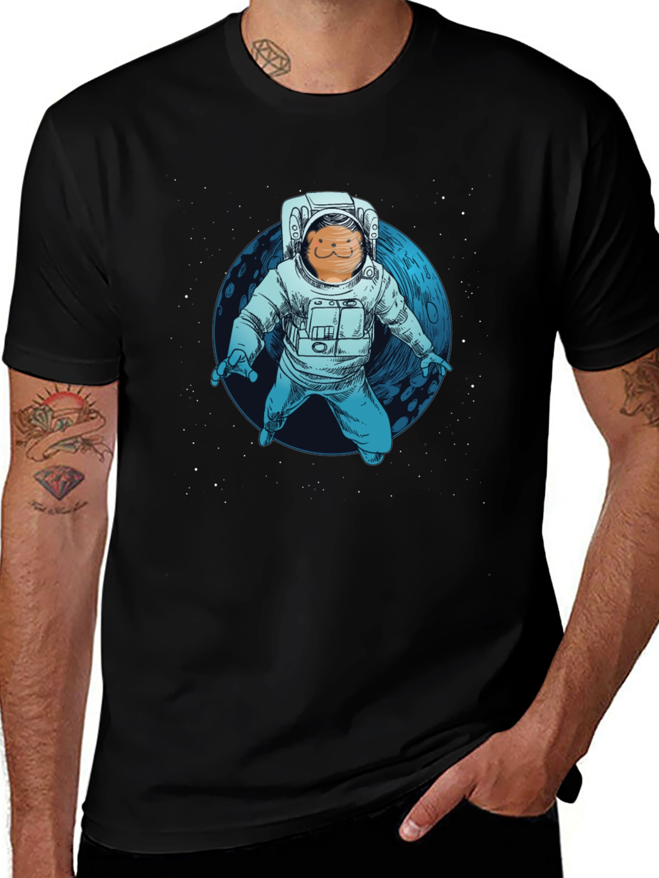 Variant 14 of Cosmic Cat Astronaut T-Shirt