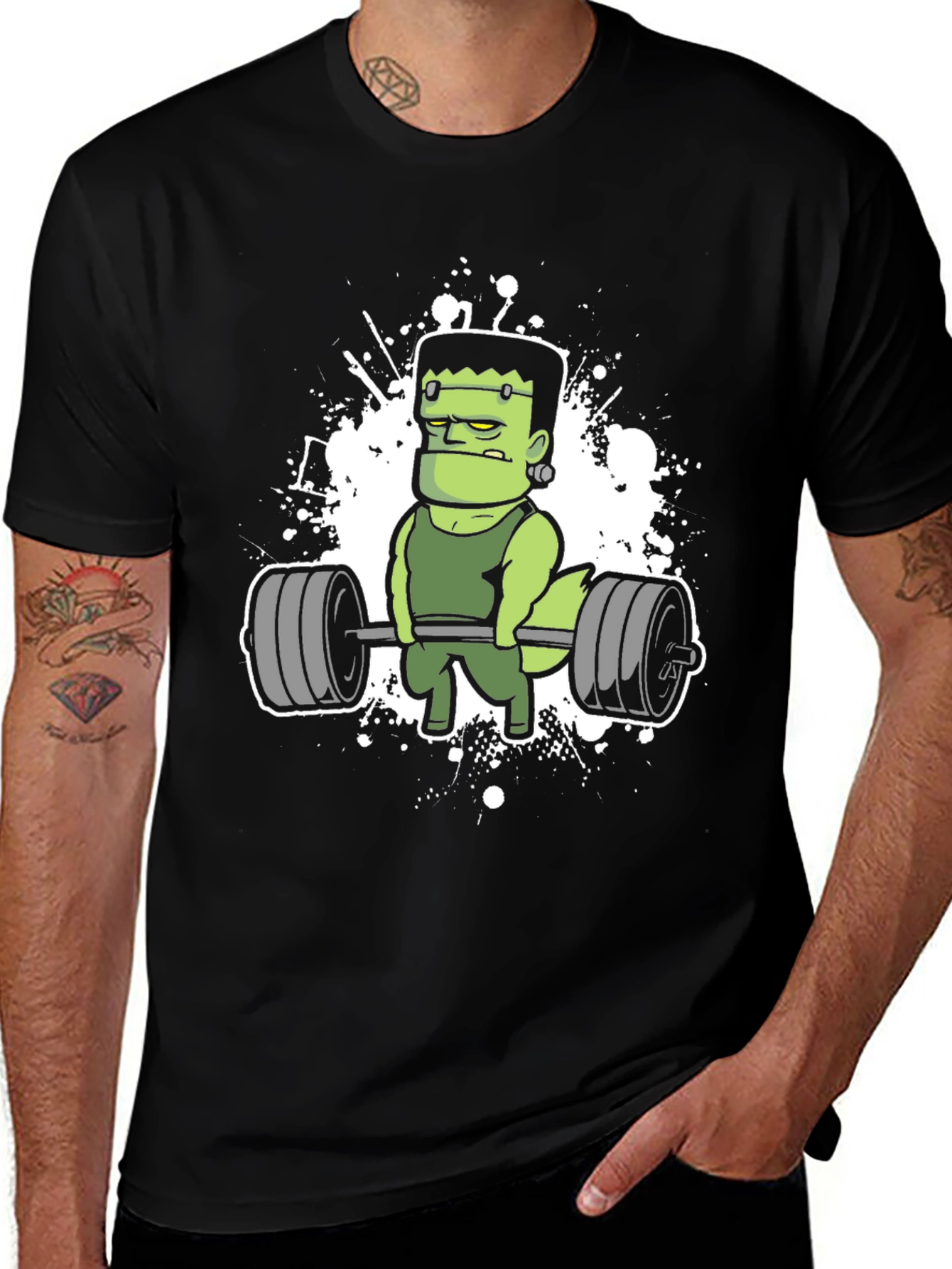 Variant 24 of Frankenstein Gym T-Shirt - Workout Monster Tee