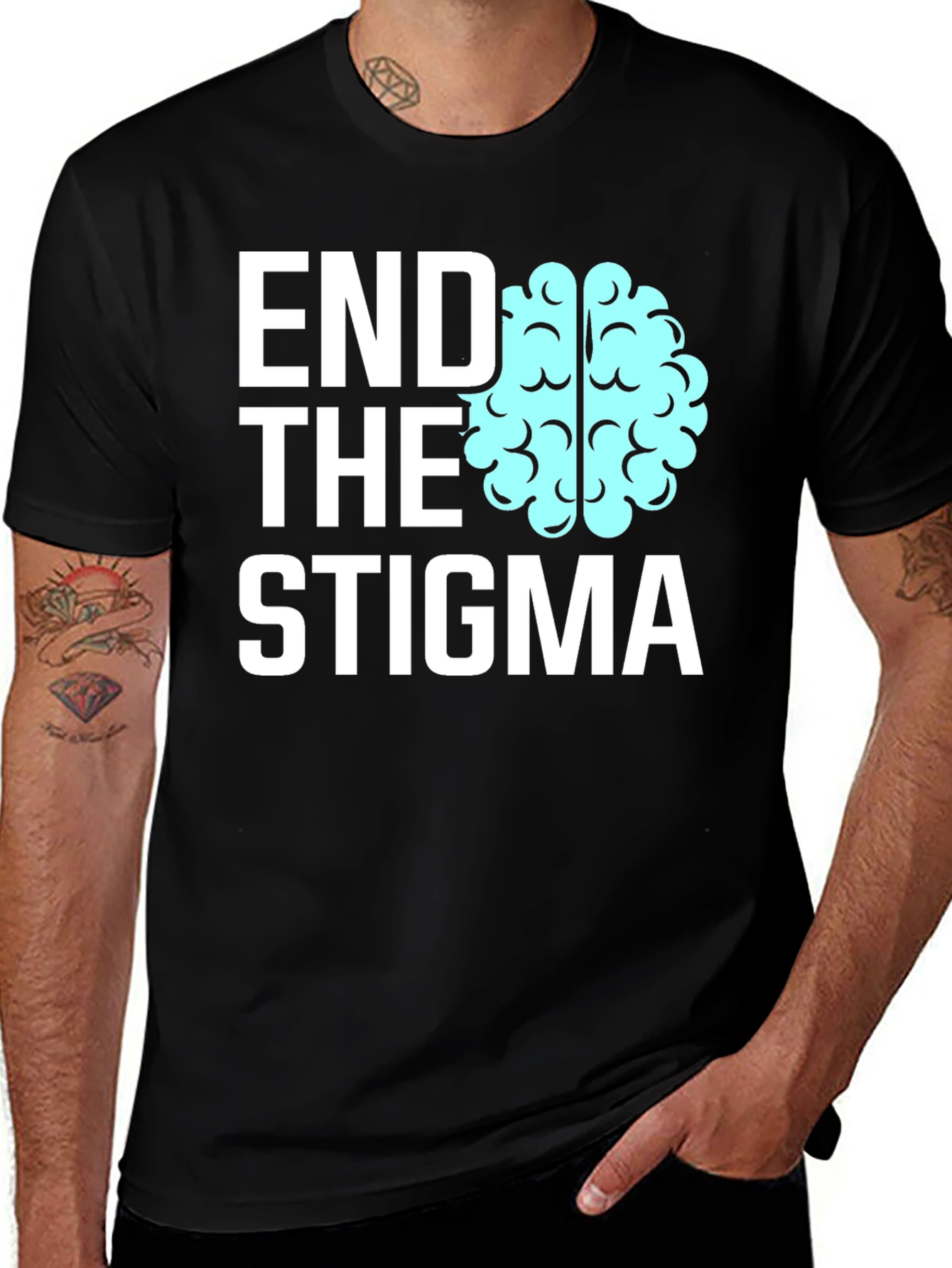 Variant 3 of End the Stigma T-Shirt - Mental Health Awareness
