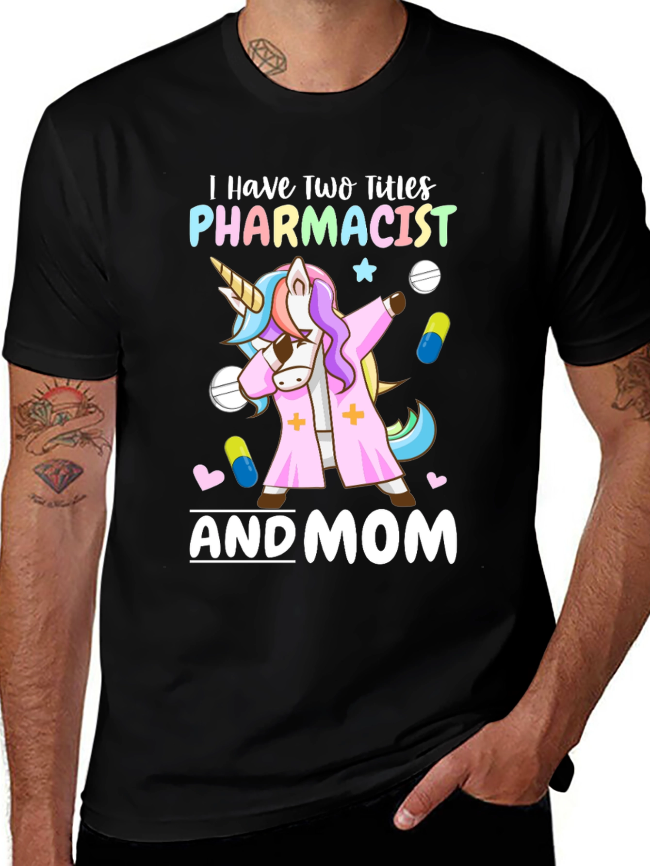 Variant 5 of Pharmacist Mom T-Shirt - Unicorn Graphic