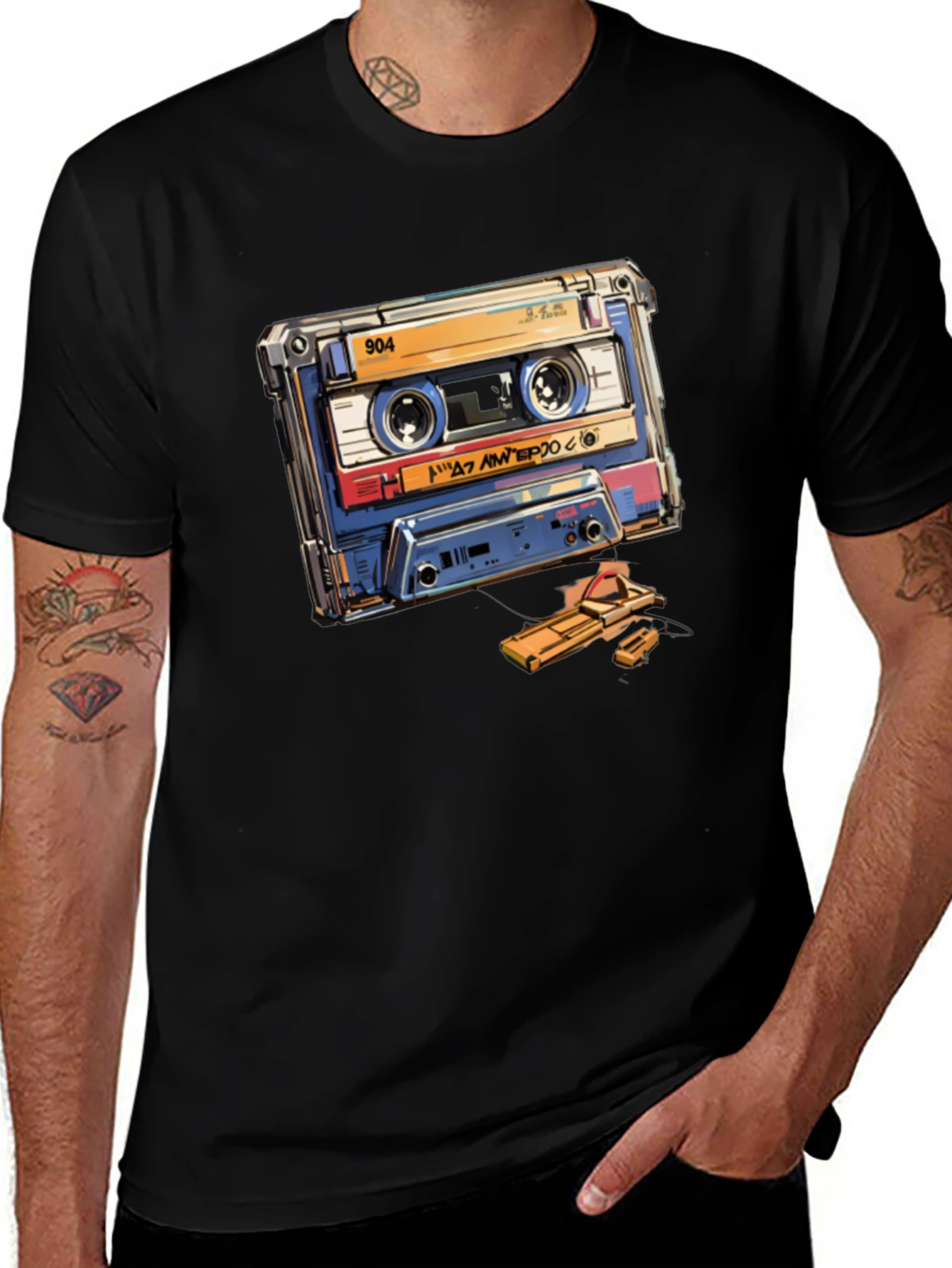Variant 10 of Retro Cassette Tape Graphic Tee