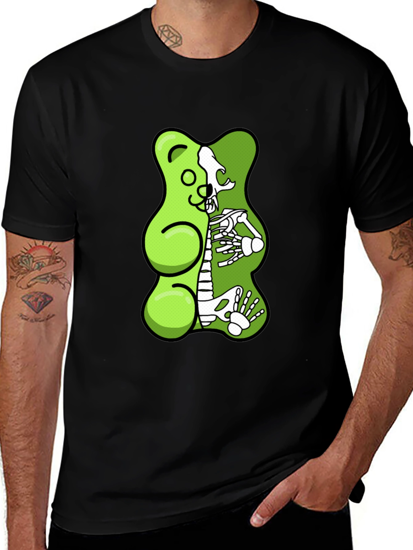 Variant 21 of Gummy Bear Skeleton Graphic T-Shirt