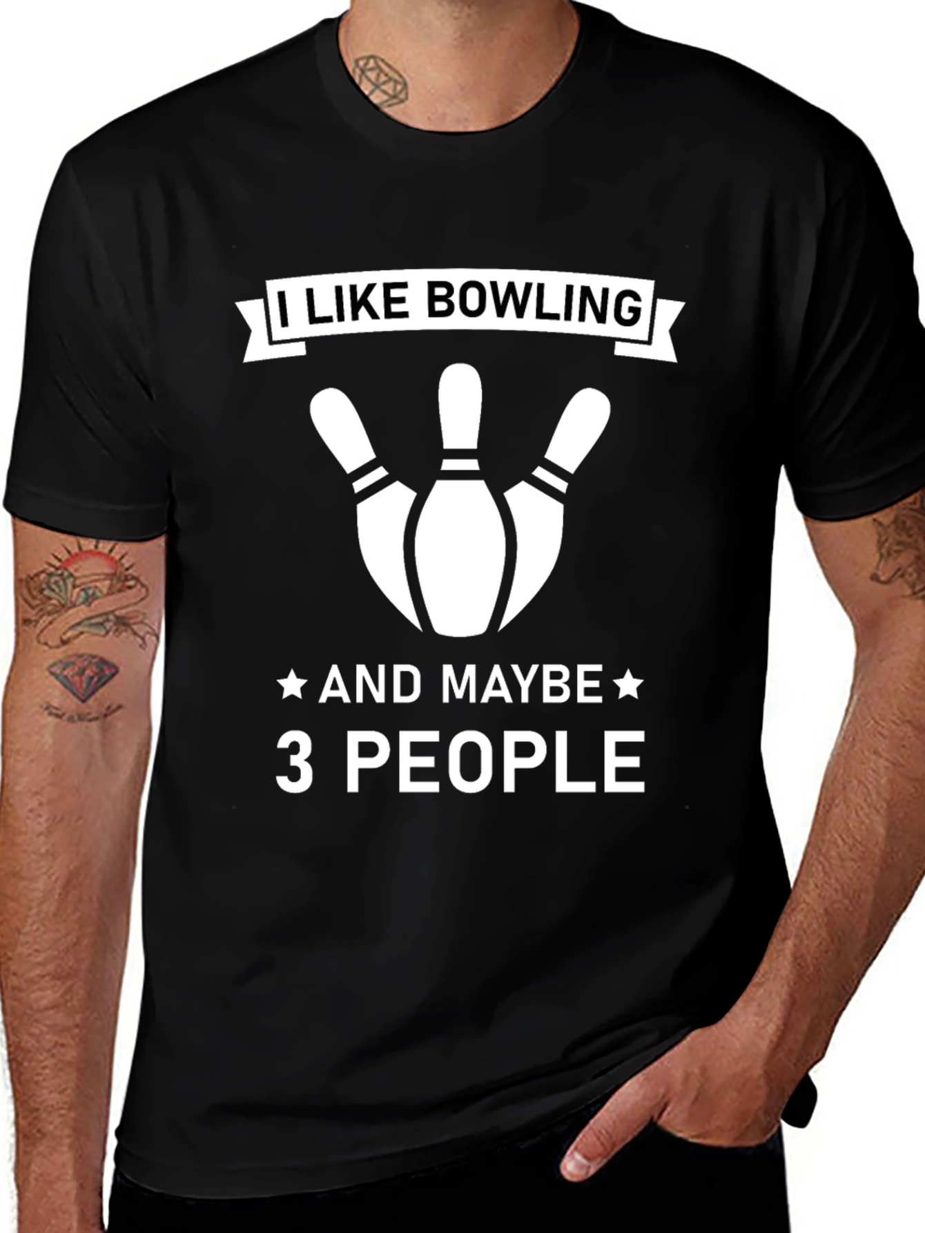Variant 26 of I Like Bowling & Maybe 3 People Funny T-Shirt