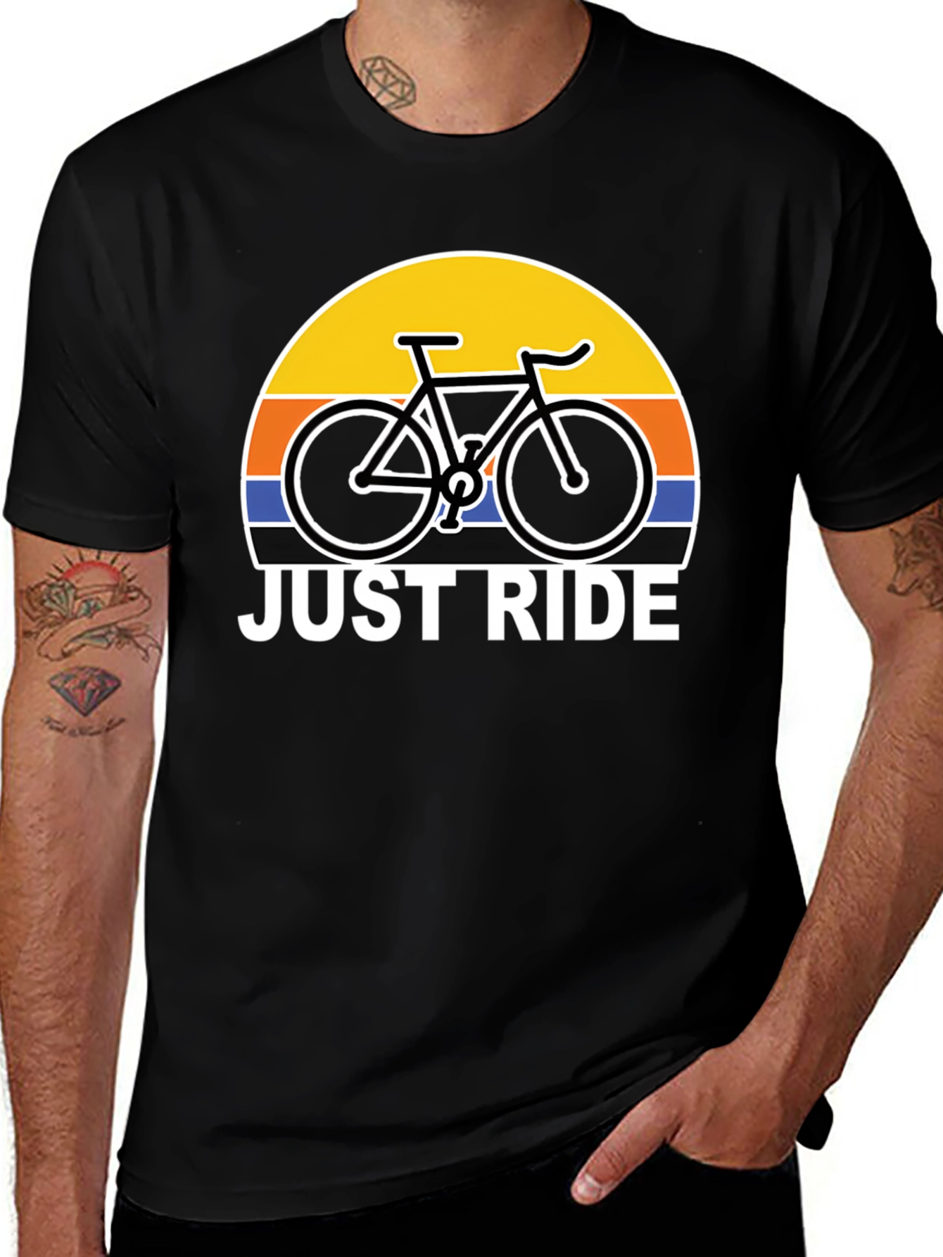 Variant 22 of Just Ride Retro Bike Graphic Tee
