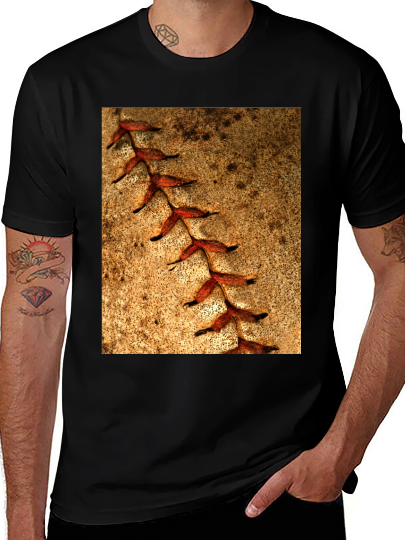 Variant 9 of Baseball Seam T-Shirt - Unique Sports Tee