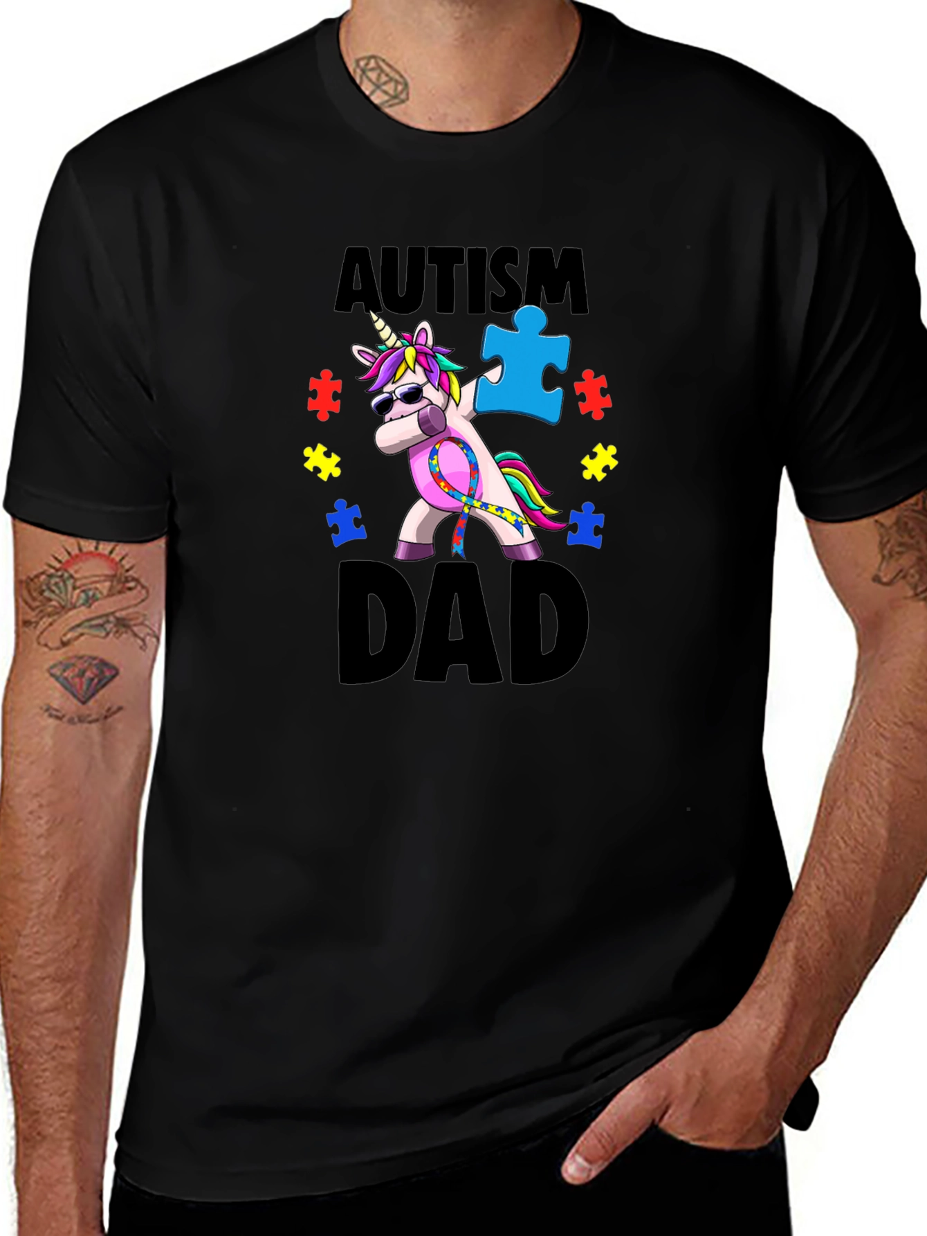 Autism Dad Unicorn T-Shirt