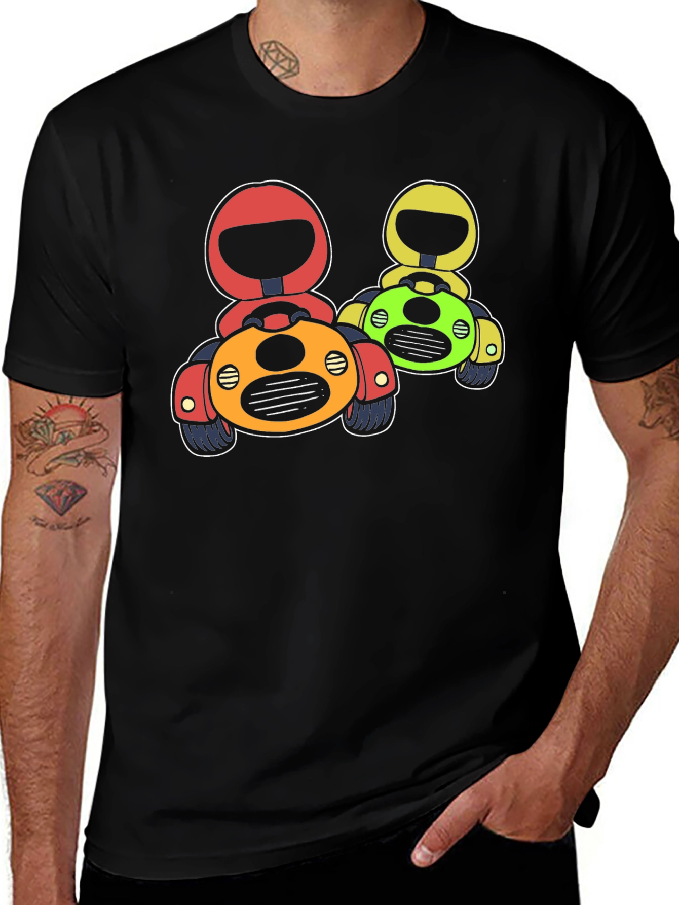 Variant 18 of Cartoon Race Car Graphic T-Shirt