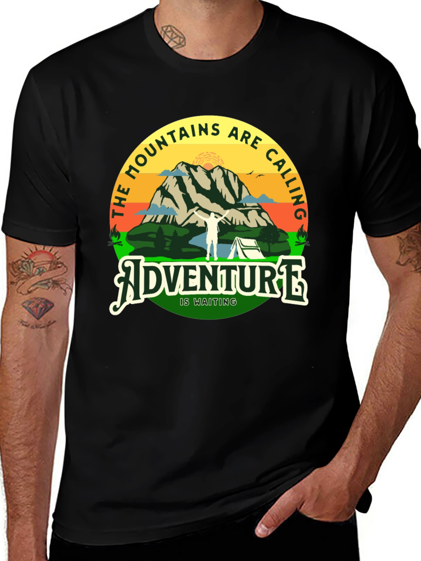Variant 17 of Mountains Are Calling Adventure T-Shirt
