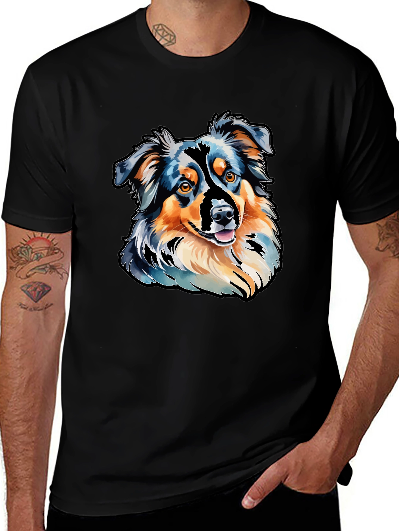 Variant 28 of Aussie Dog Art T-Shirt