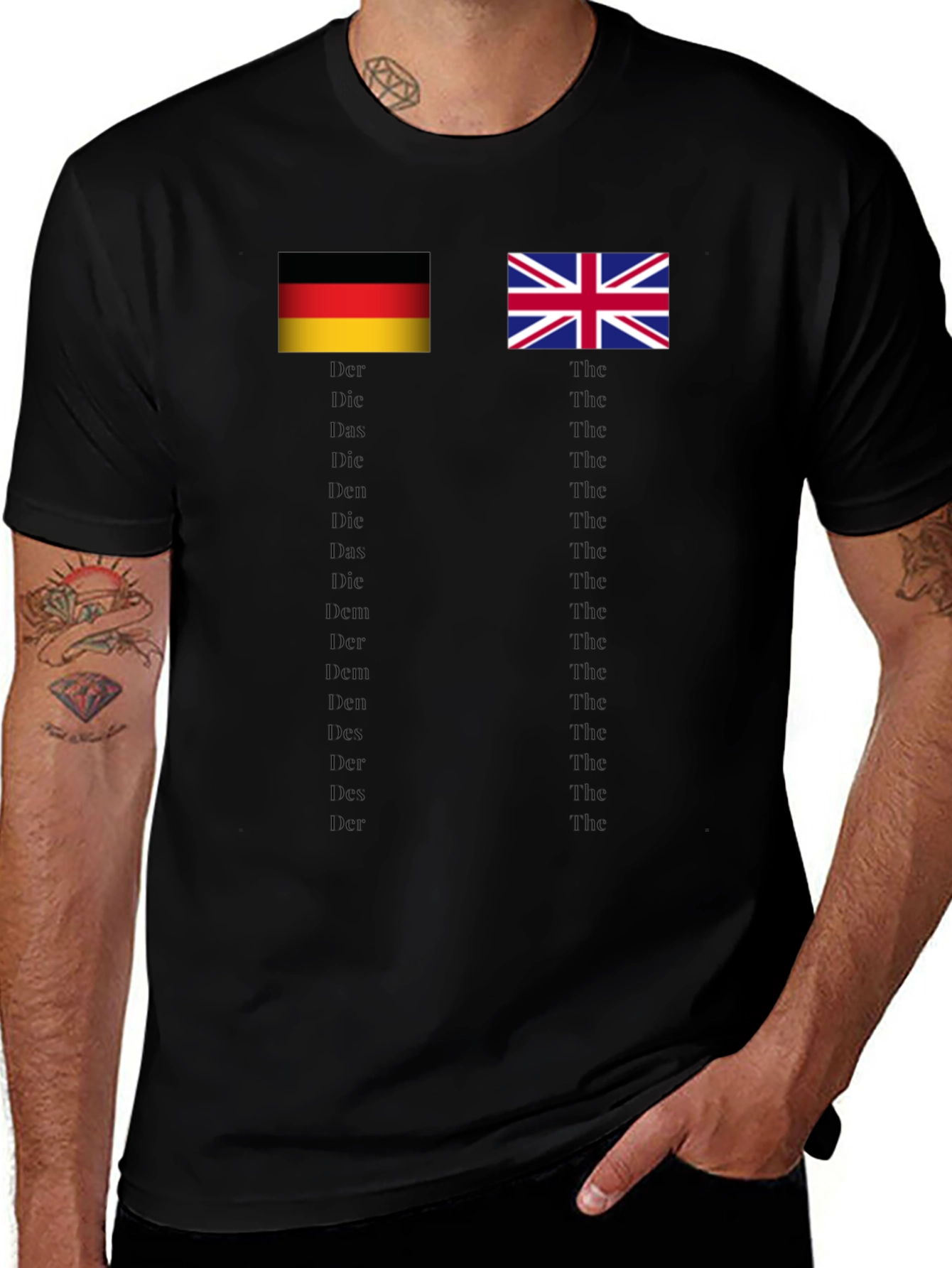 Variant 18 of Funny German English Grammar T-Shirt
