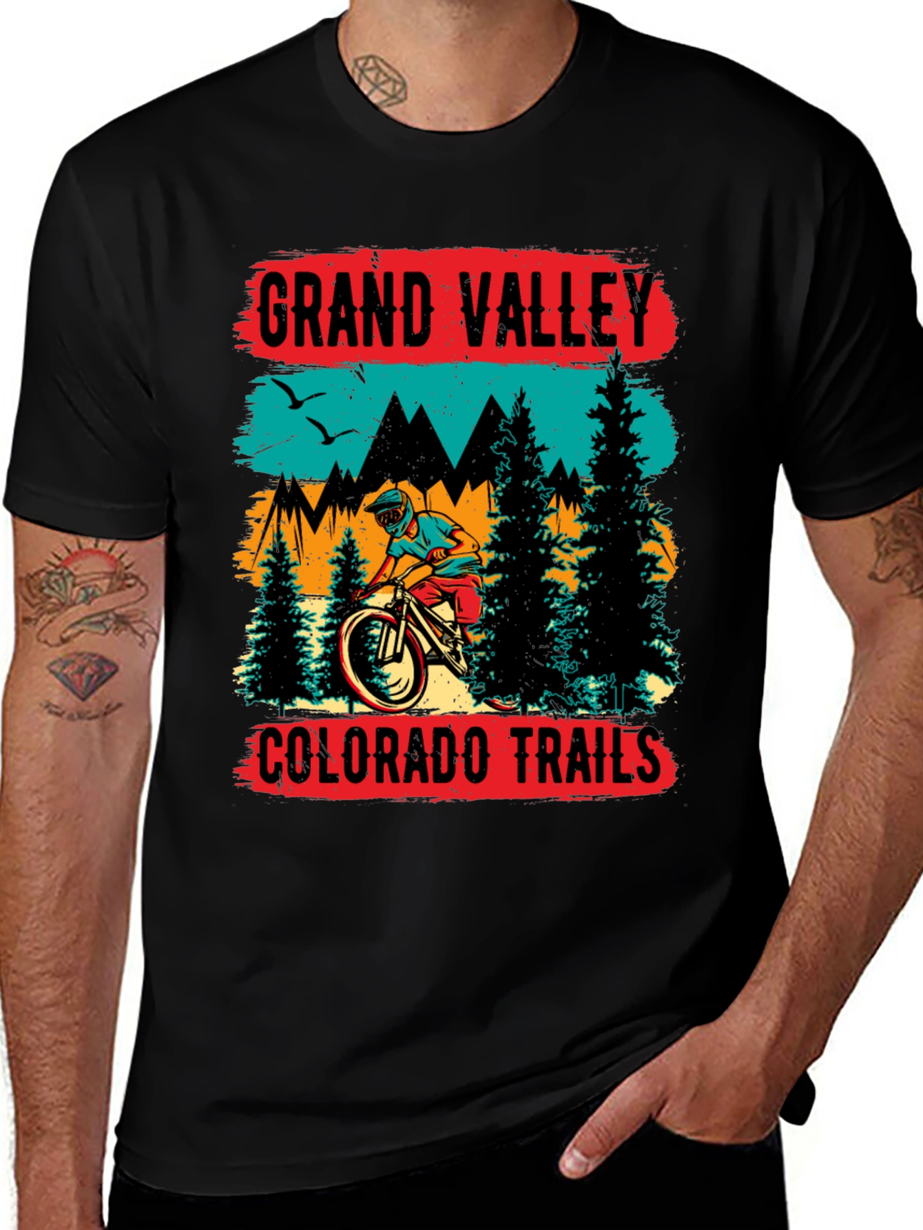 Variant 22 of Grand Valley Colorado Trails Mountain Biking T-Shirt