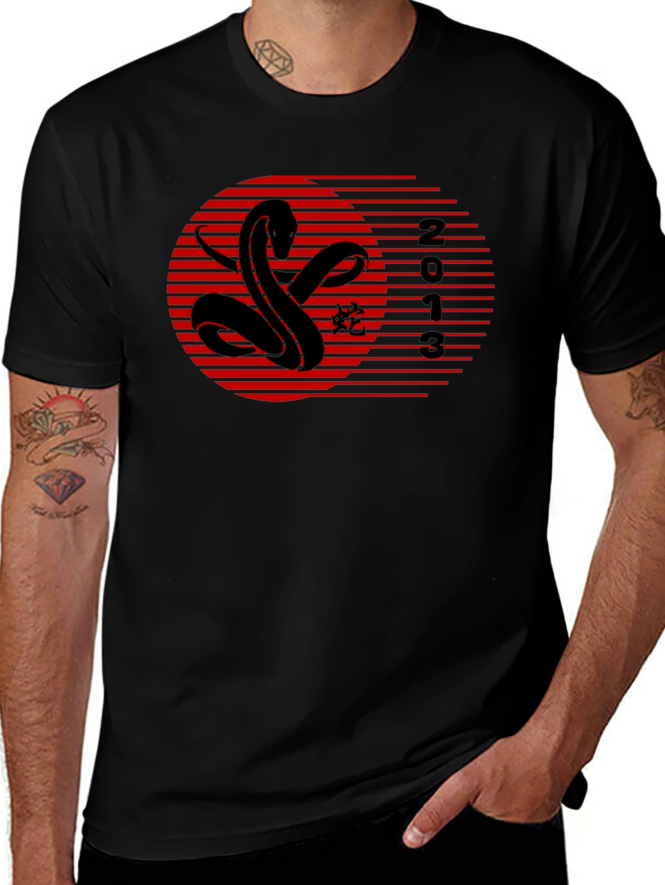 Variant 10 of Year of the Snake Black T-Shirt