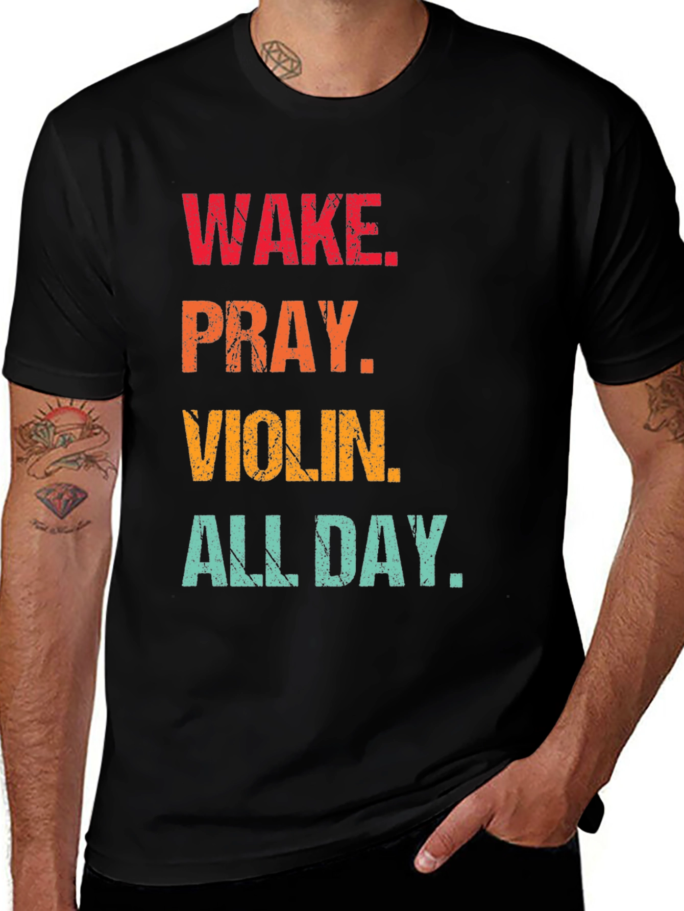 Wake Pray Violin All Day T-Shirt
