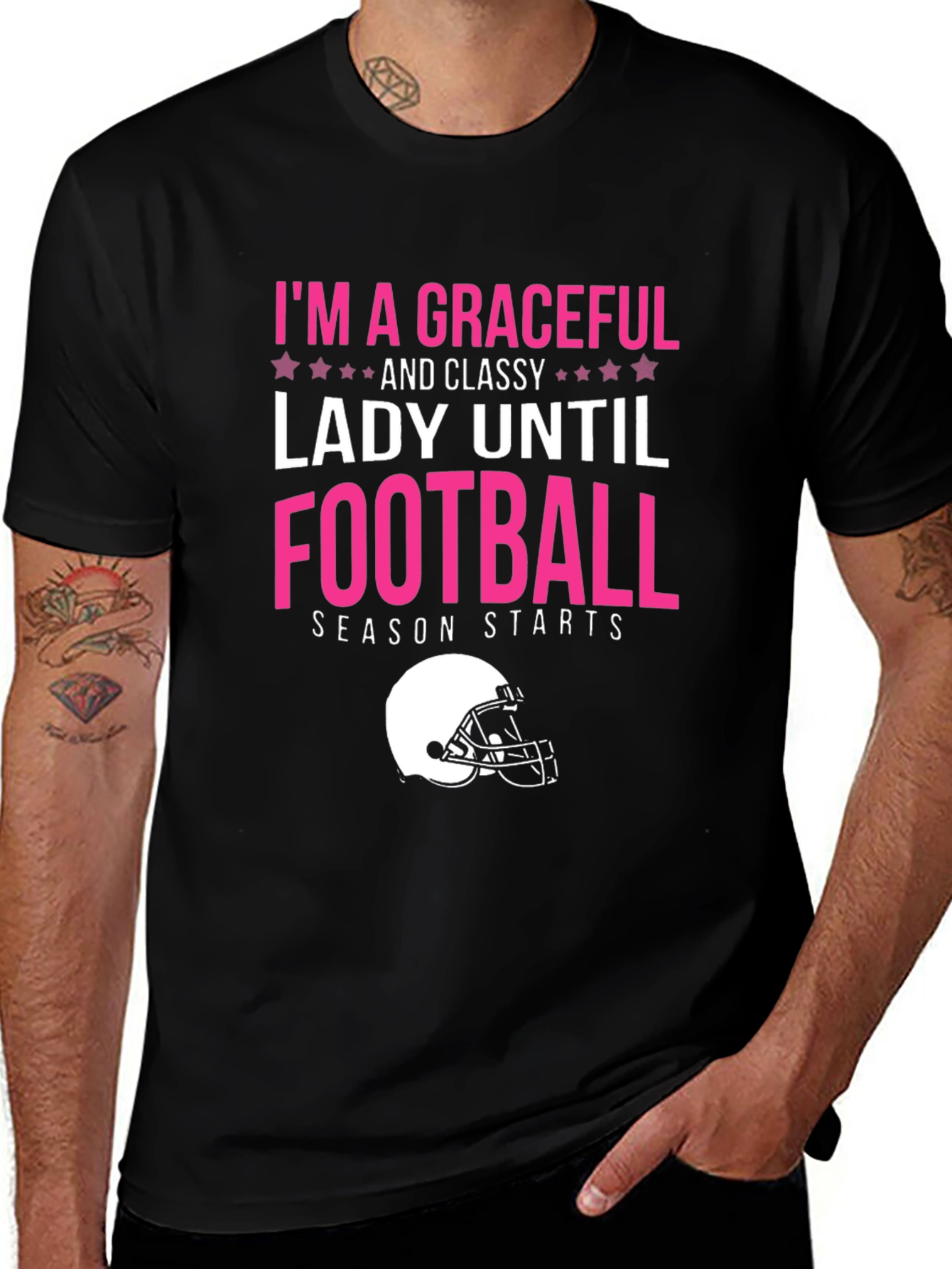 Variant 30 of Graceful Lady Football T-Shirt