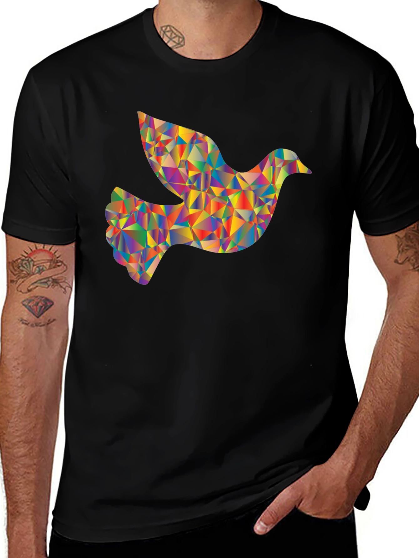 Variant 6 of Geometric Dove Graphic T-Shirt