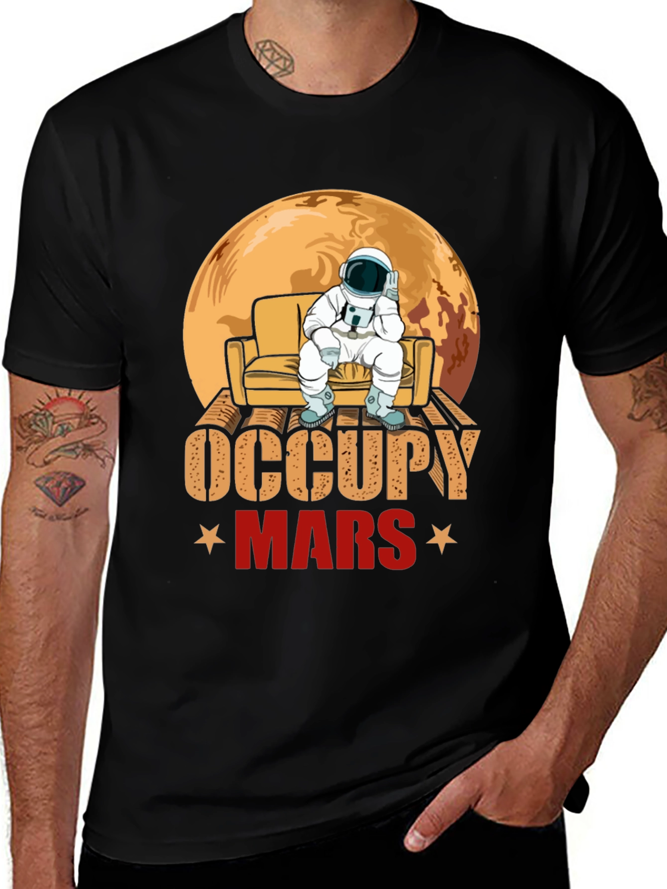 Occupy Mars Astronaut Graphic T-Shirt