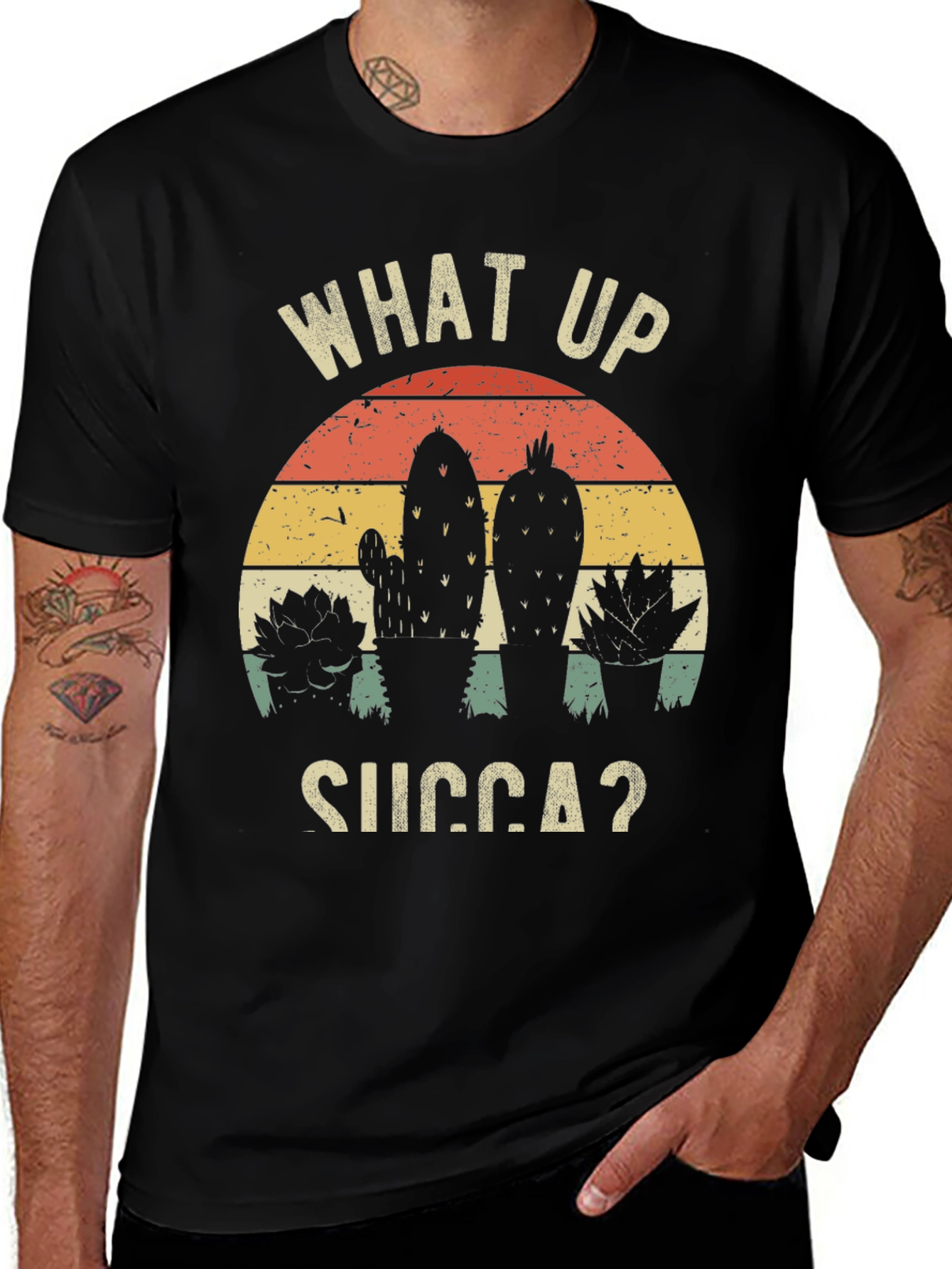 Variant 6 of What Up Succa? Cactus Graphic Tee