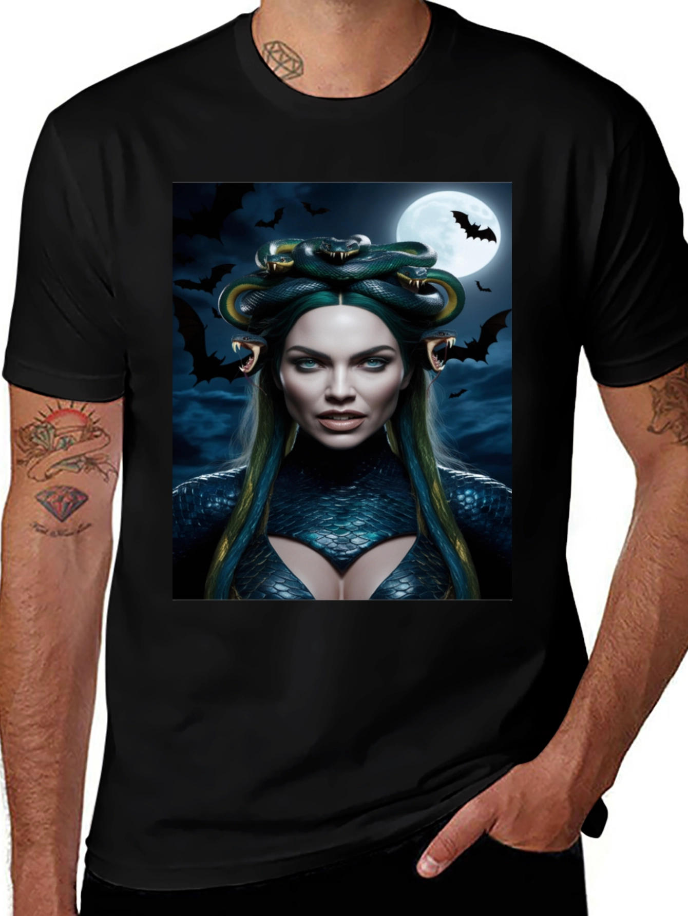 Variant 8 of Medusa Graphic Black T-Shirt