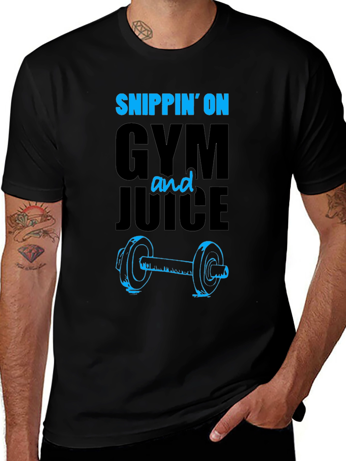 Variant 17 of Snippin' On Gym and Juice T-Shirt - Workout Apparel