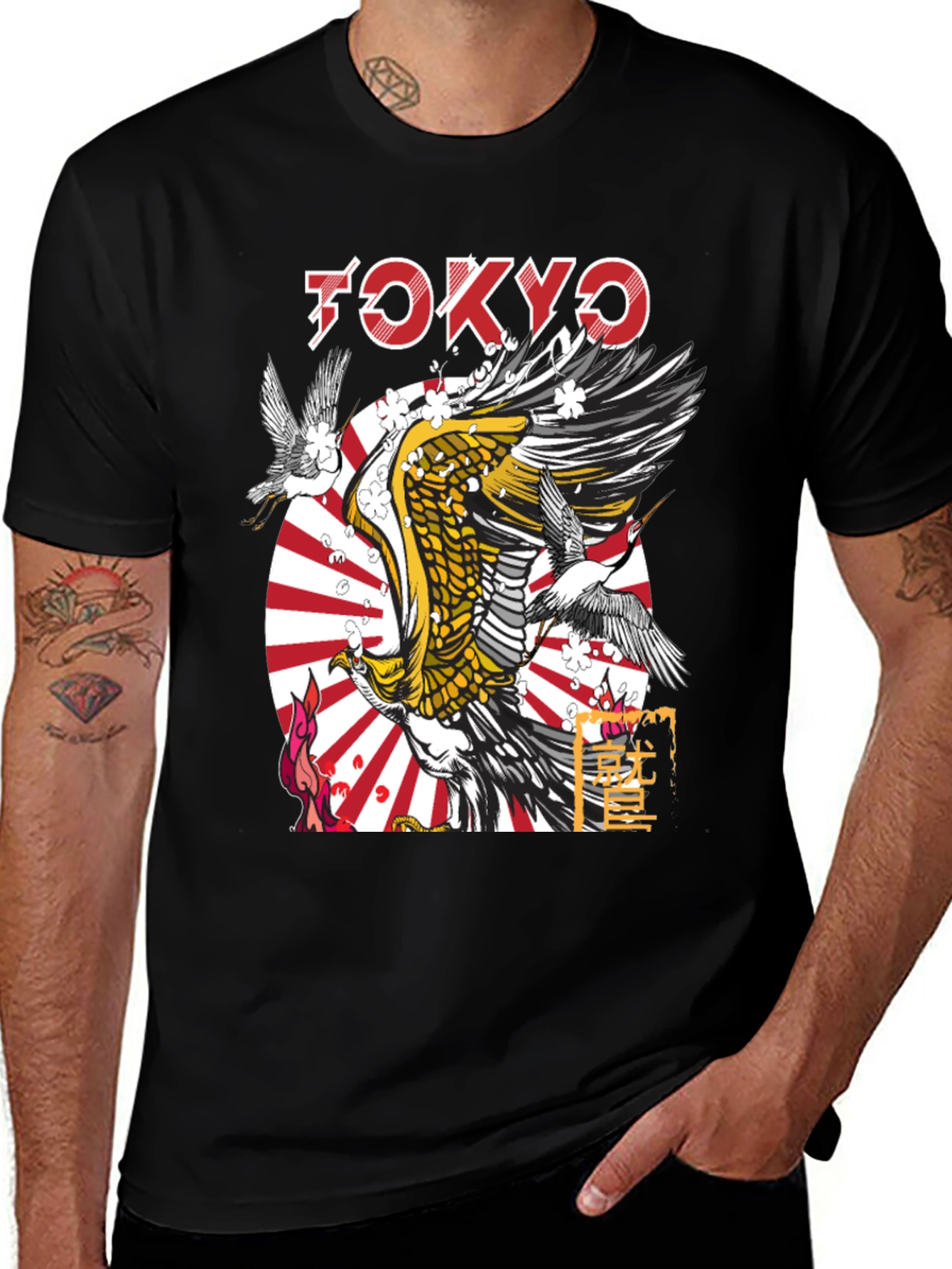 Variant 6 of Tokyo Eagle Graphic Print T-Shirt