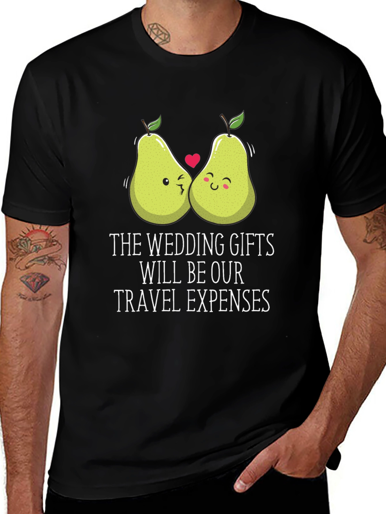 Variant 7 of Wedding Gift Travel Expenses Funny Pear T-Shirt