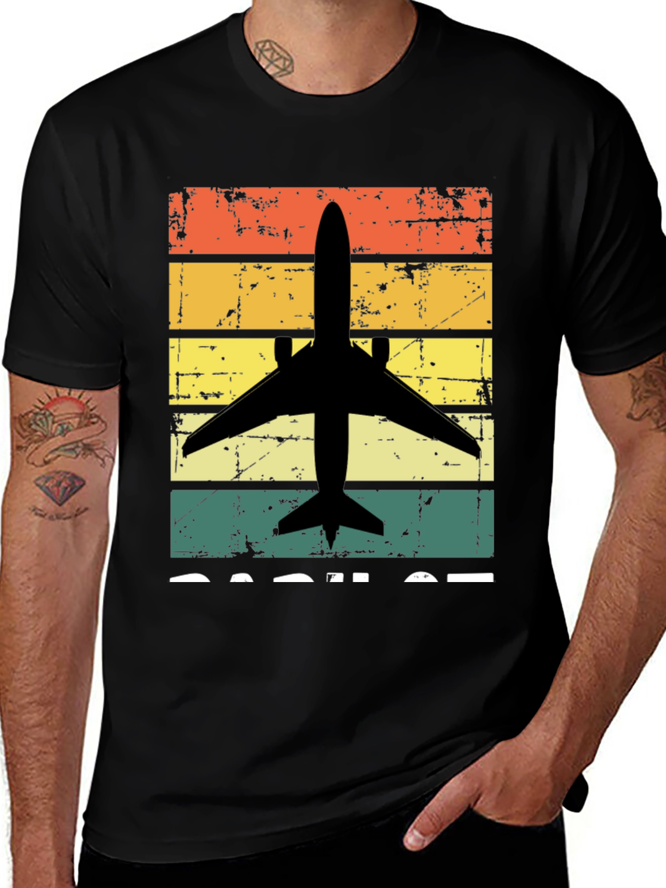 Variant 29 of Vintage Airplane Pilot T-Shirt