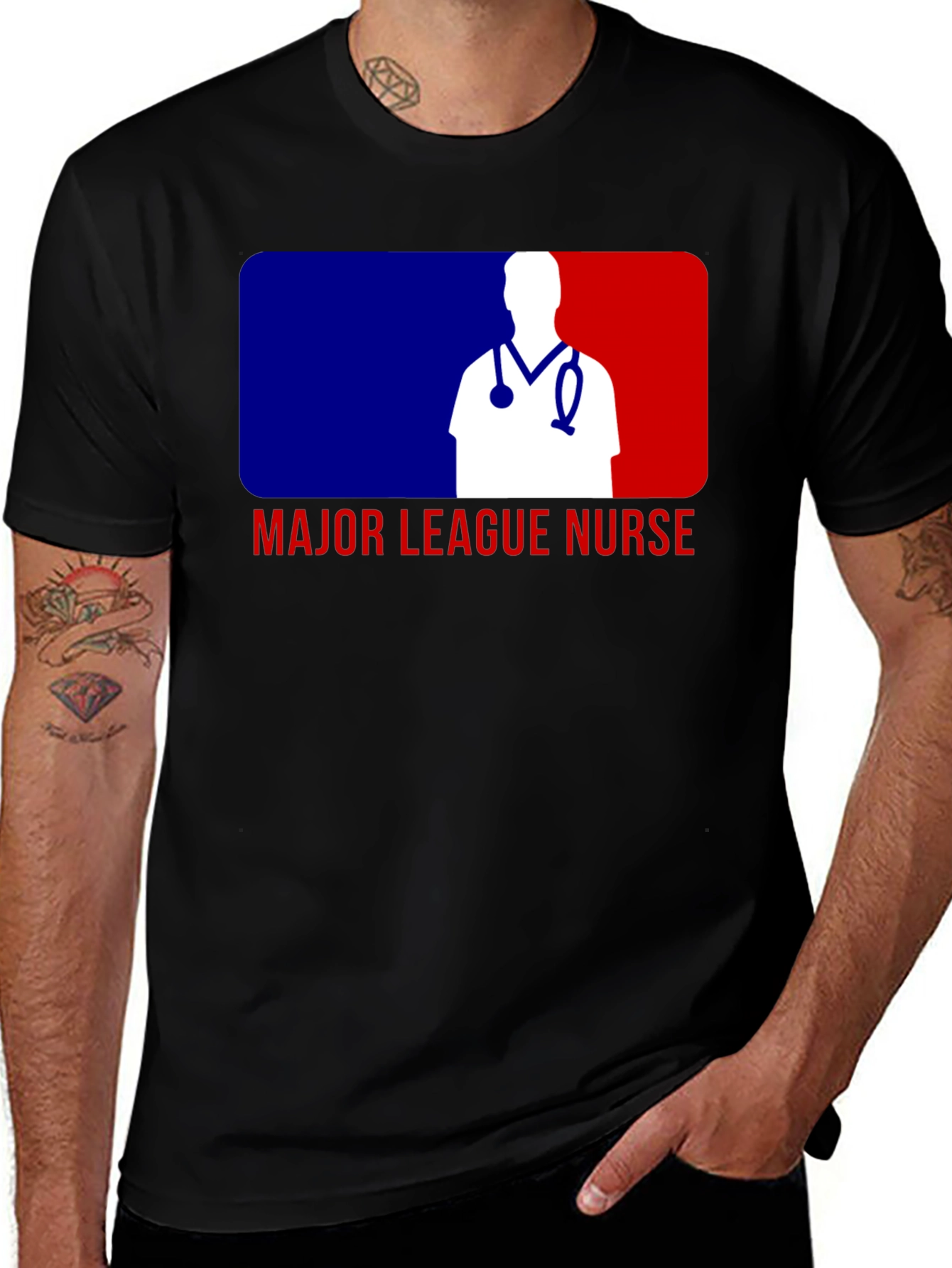 Variant 21 of Major League Nurse T-Shirt - Baseball Inspired Design