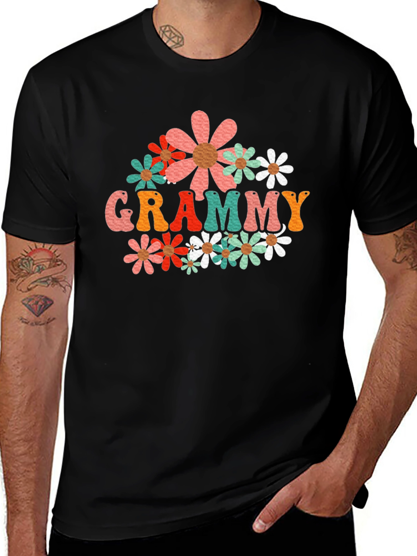 Retro Floral "Grammy" Graphic Tee
