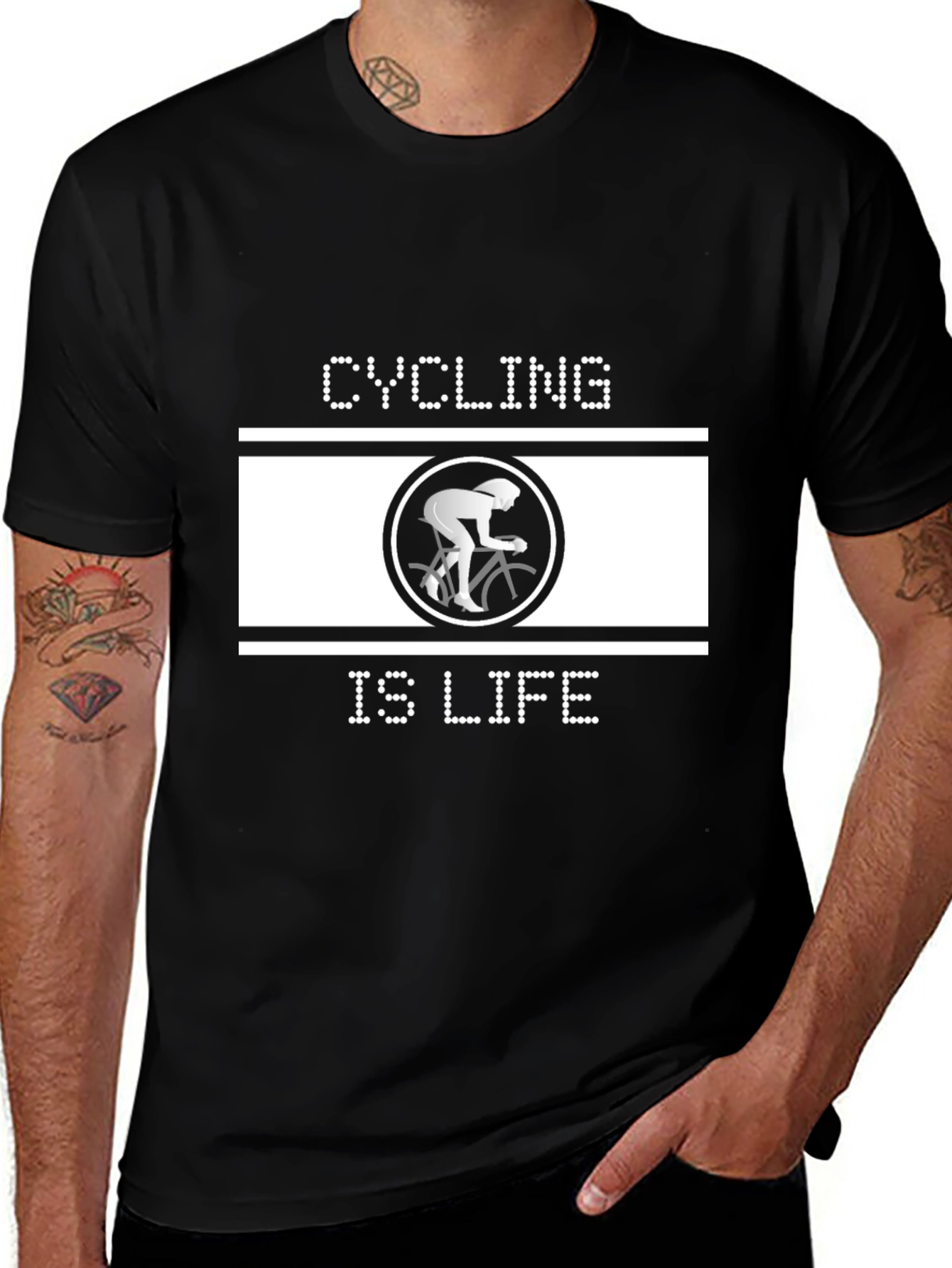 Cycling is Life Black T-Shirt