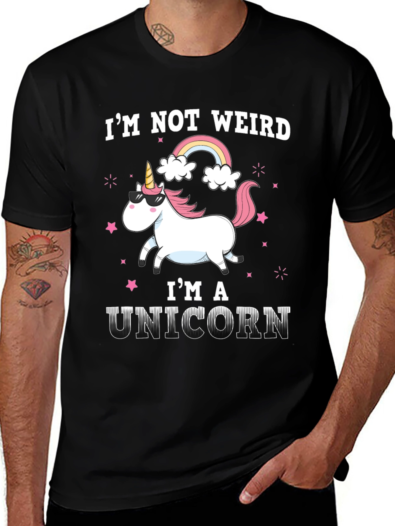 Variant 24 of I'm Not Weird I'm A Unicorn Black T-Shirt