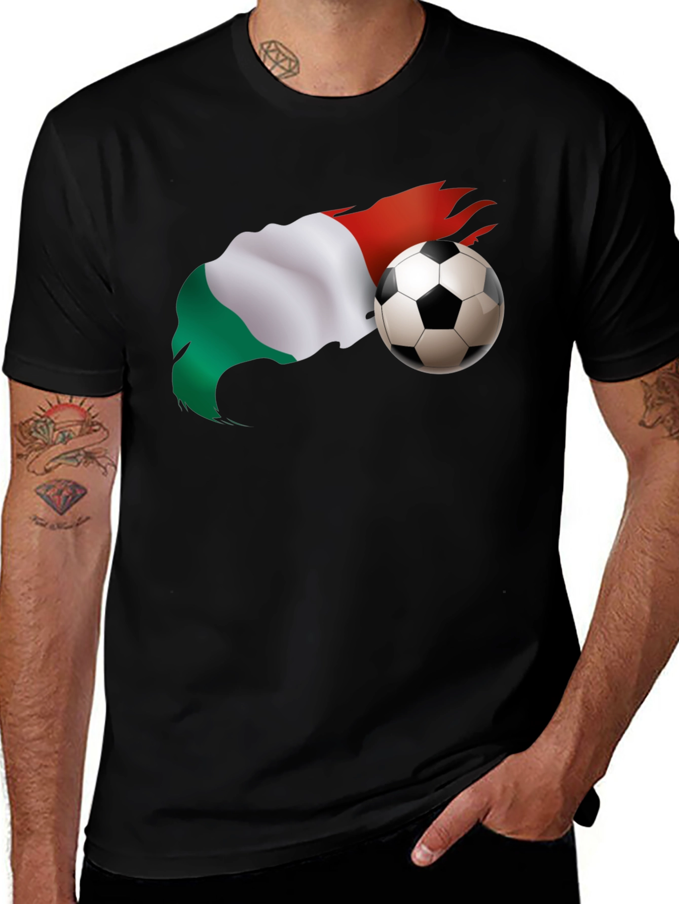 Italy Soccer Flag Graphic Tee