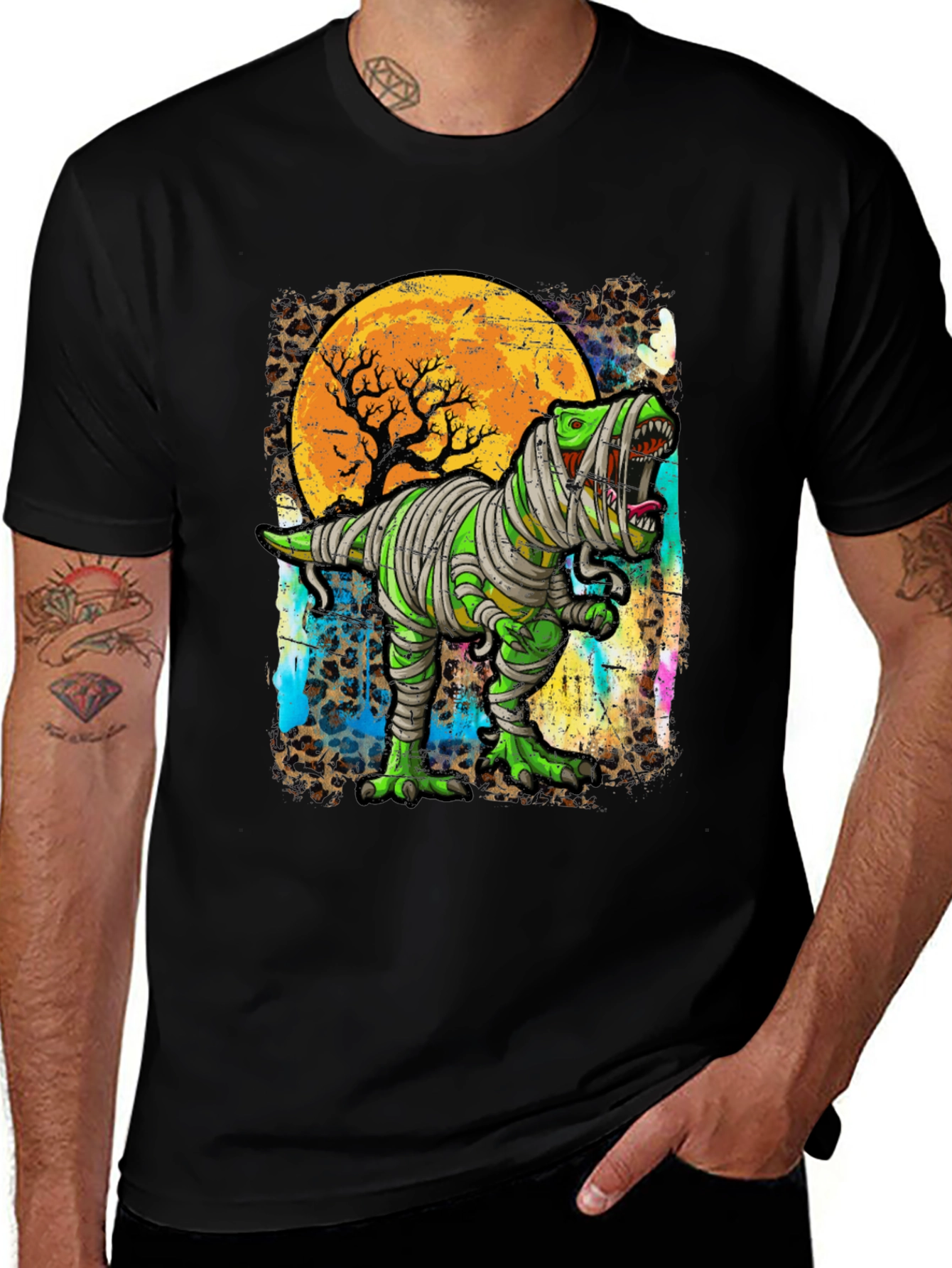 Mummy T-Rex Halloween T-Shirt