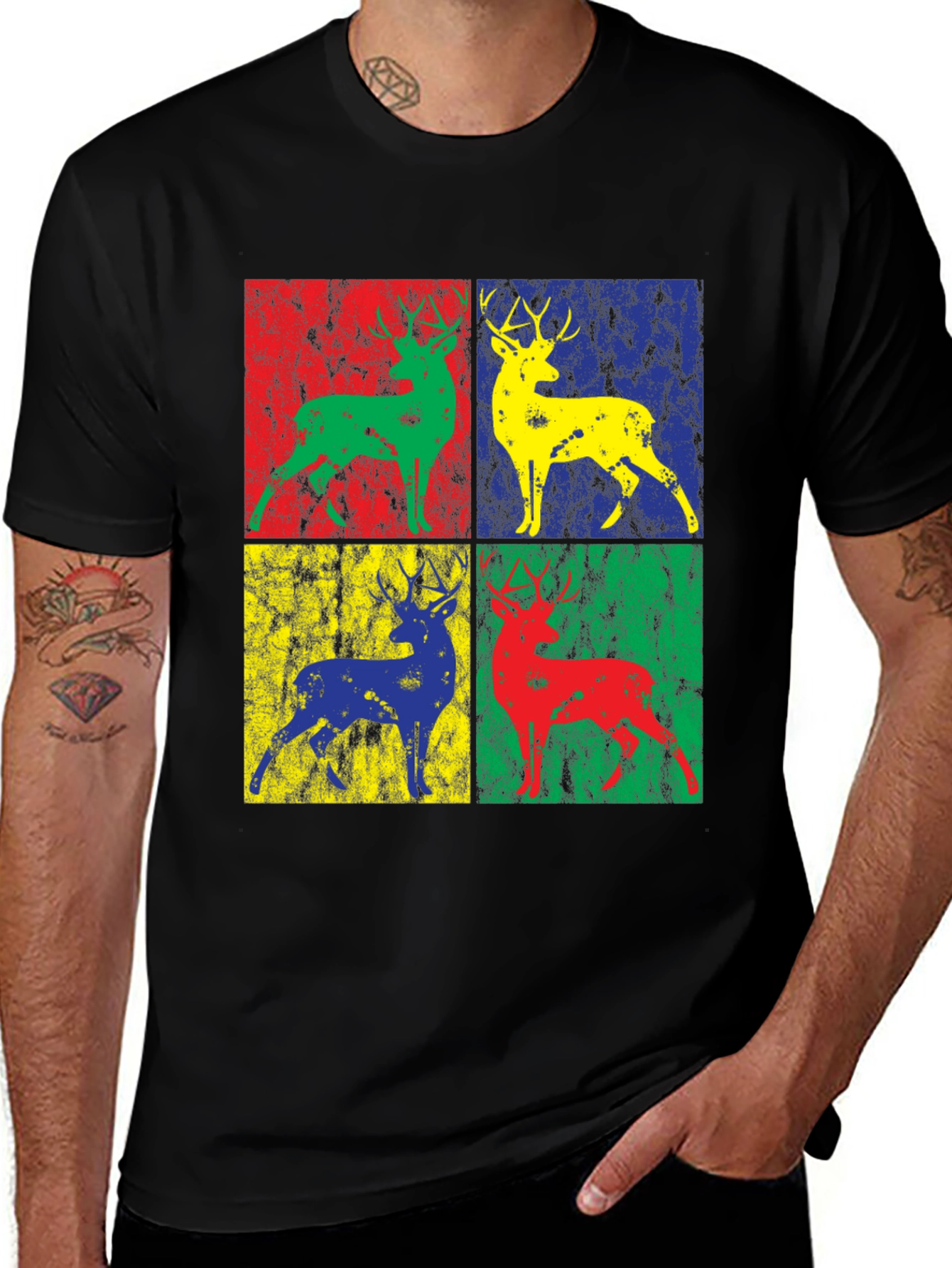 Variant 22 of Pop Art Deer Graphic Tee