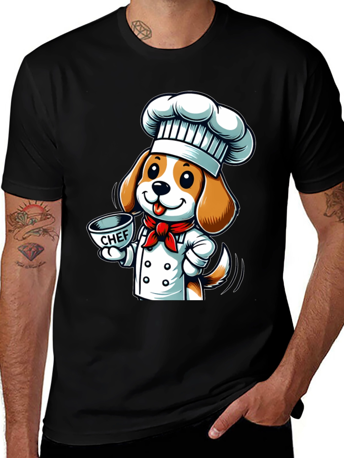 Chef Dog T-Shirt: Cute Cartoon Beagle Tee