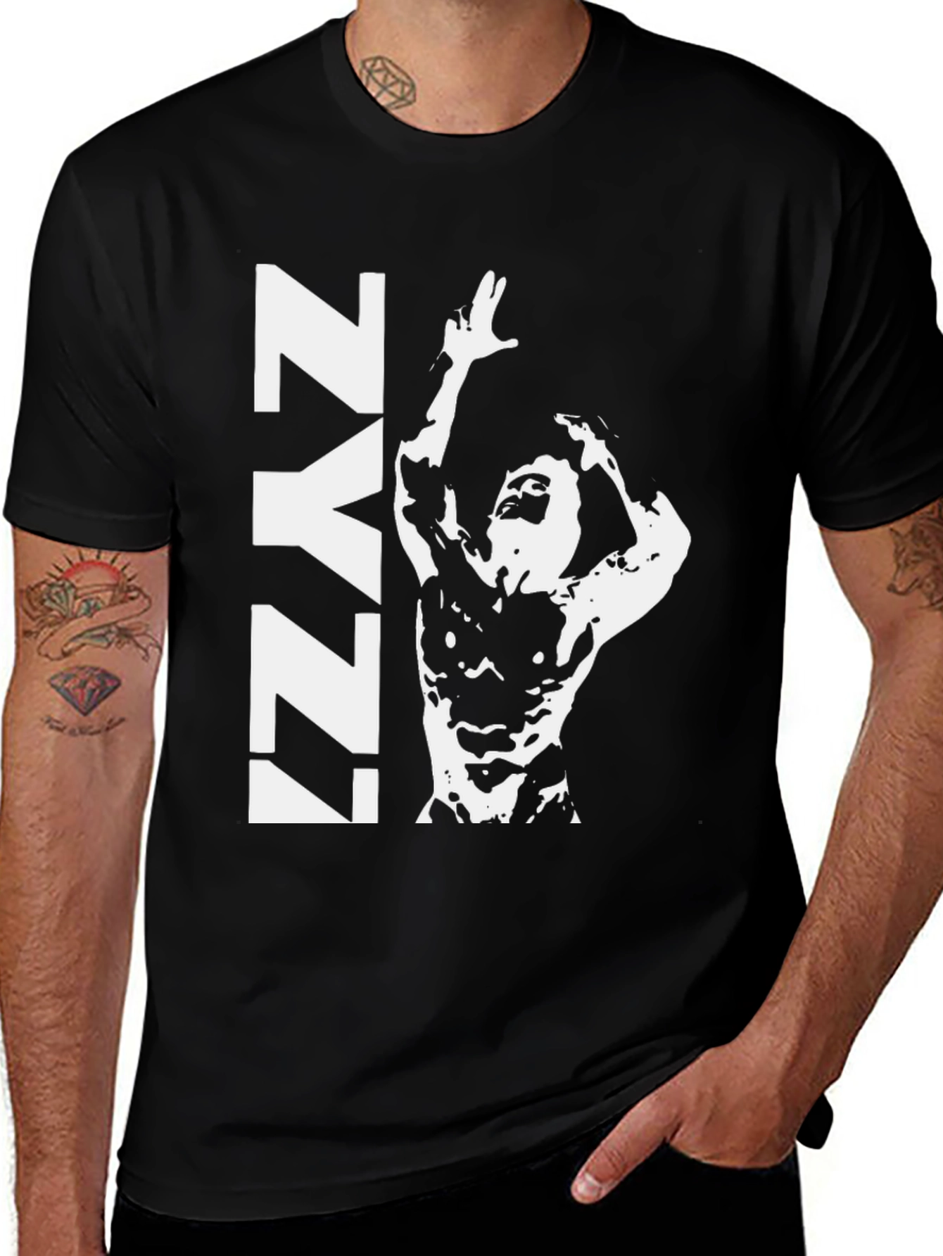 Zyzz Black T-Shirt Aesthetic Fitness Design
