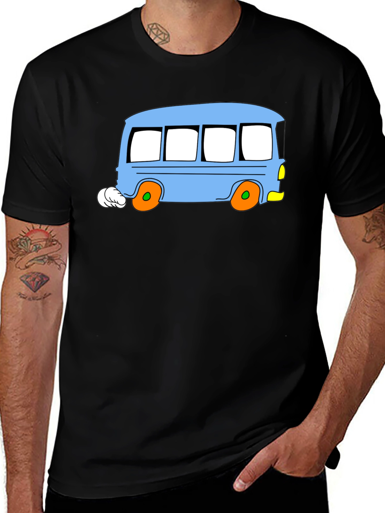 Variant 23 of Cartoon Bus Graphic T-Shirt